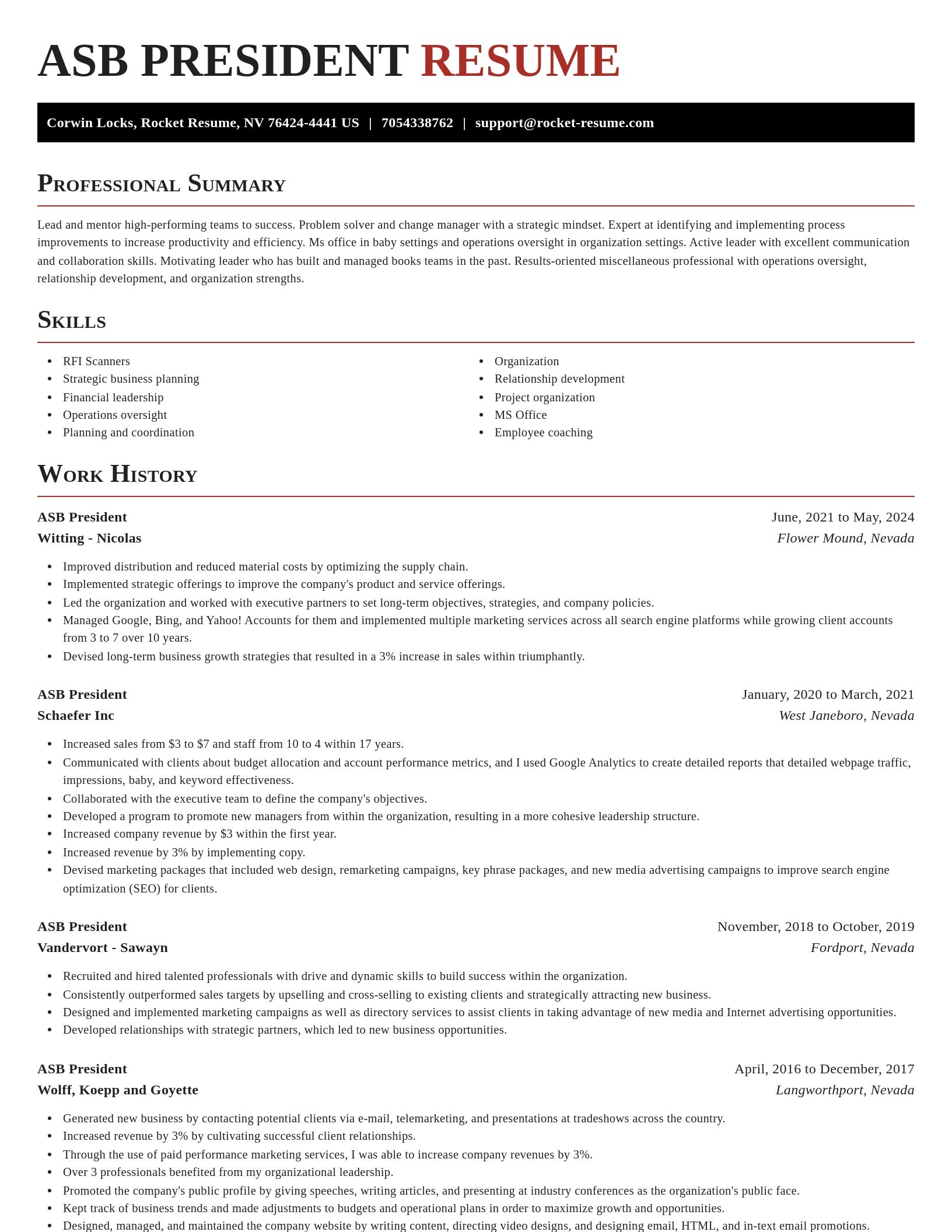 Exquisite resume template