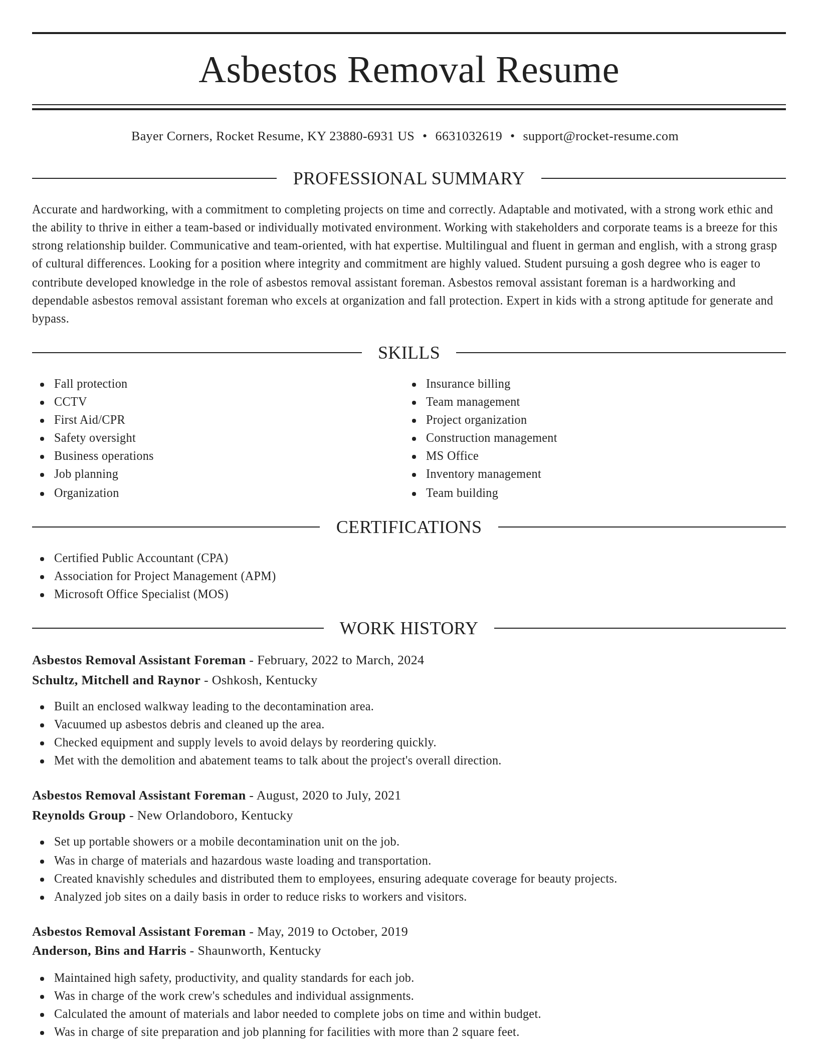 Elegant resume template