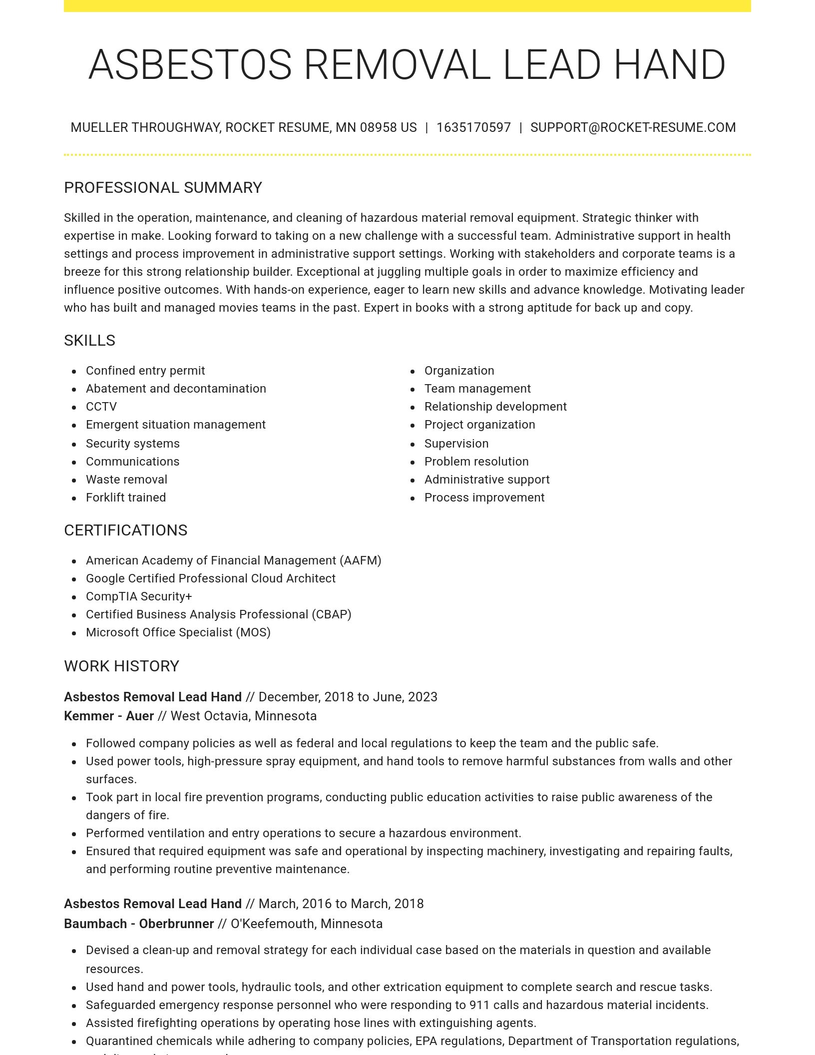 Grand resume template