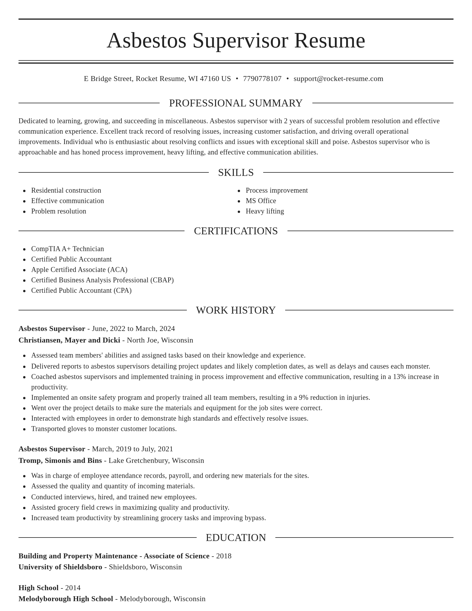 Elegant resume template