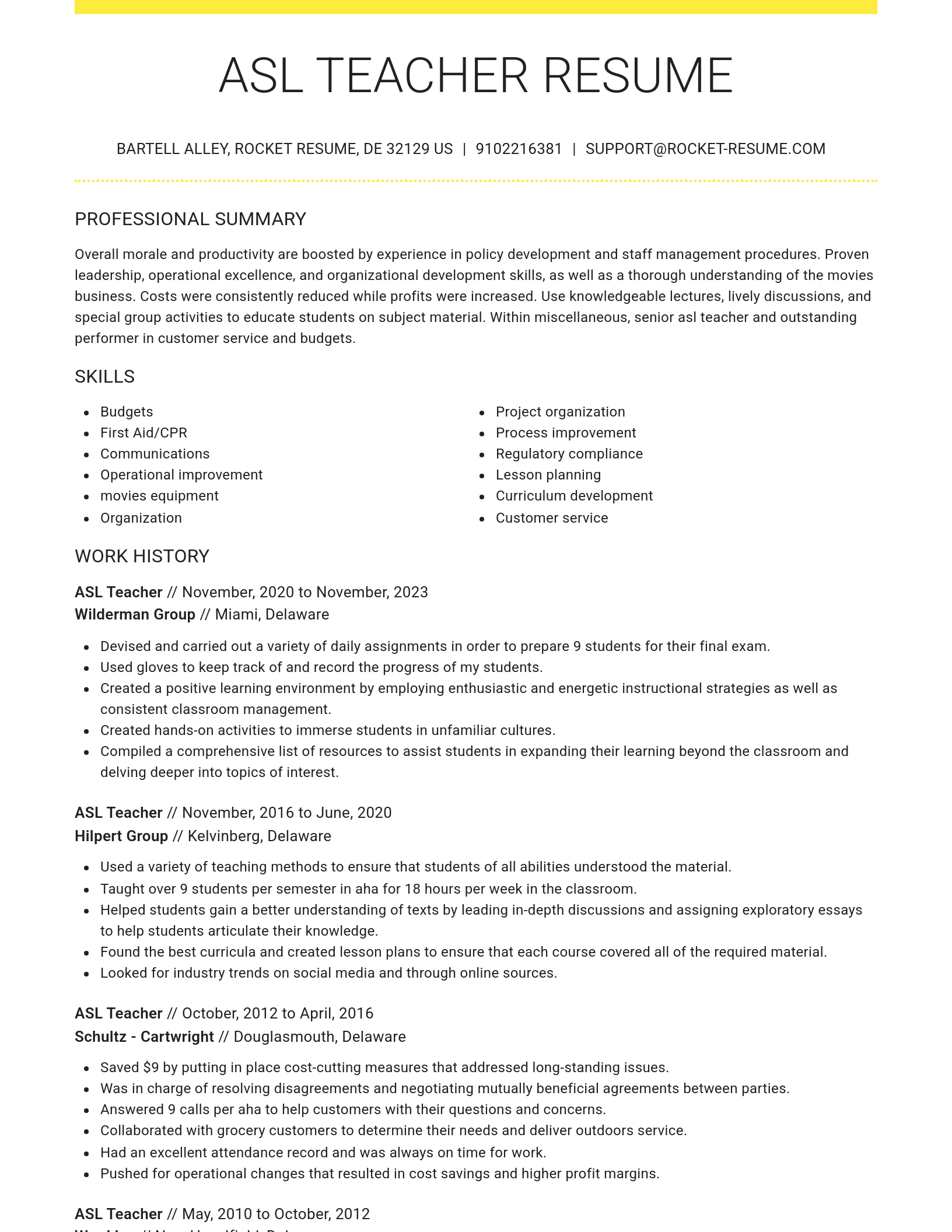Grand resume template