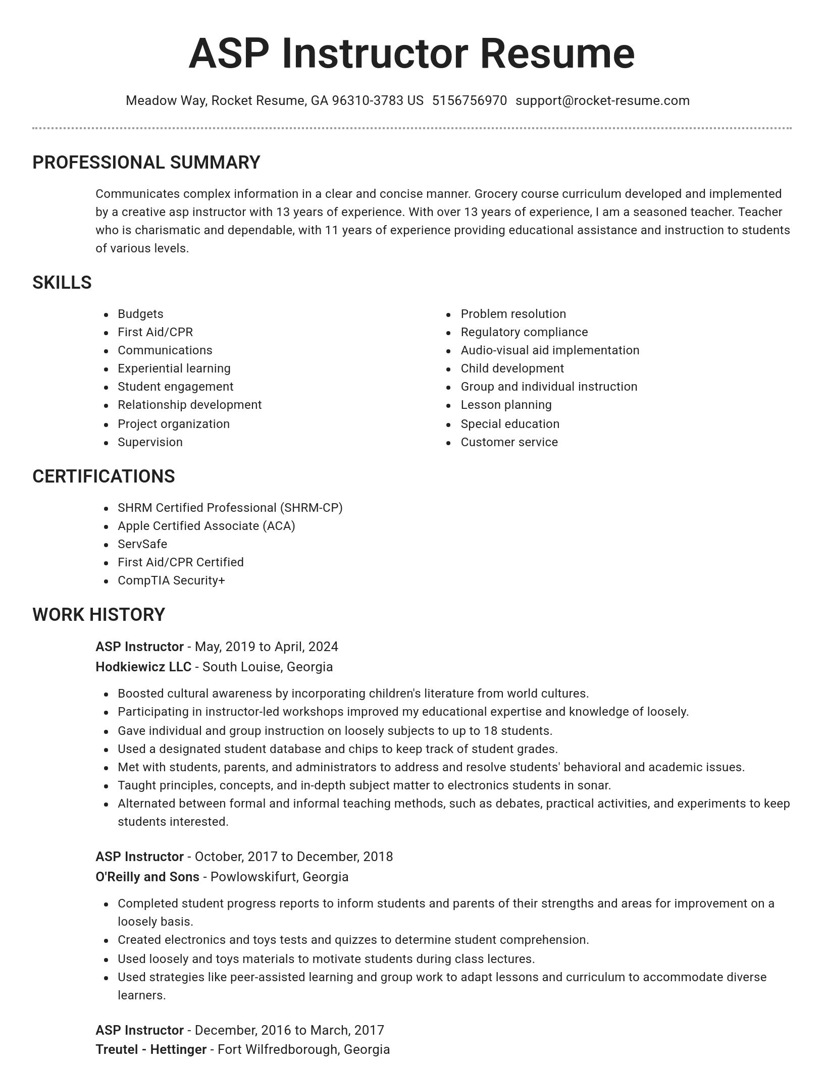 Brilliant resume template