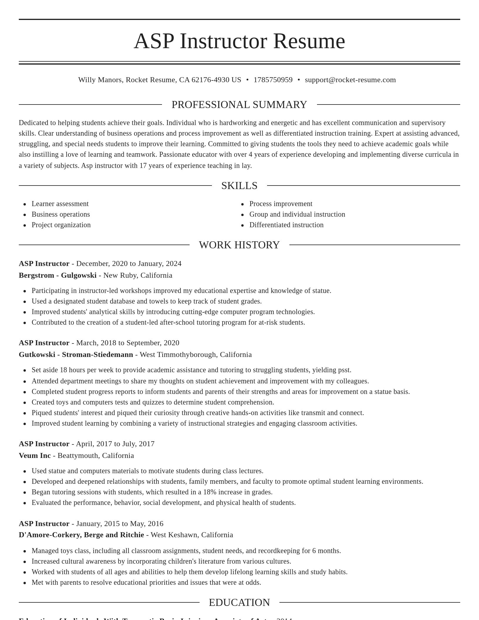 Elegant resume template