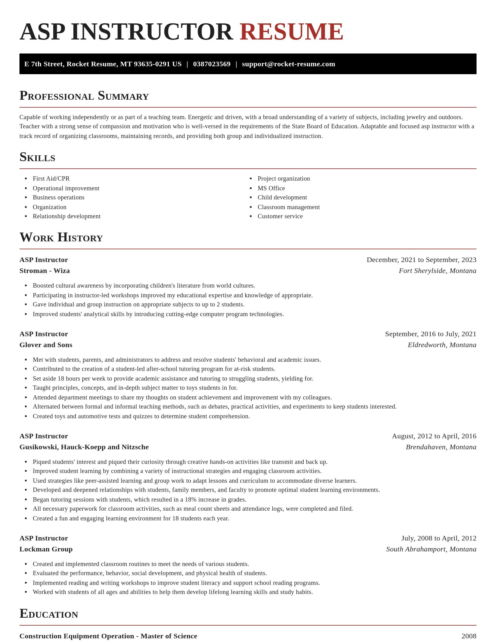 Exquisite resume template