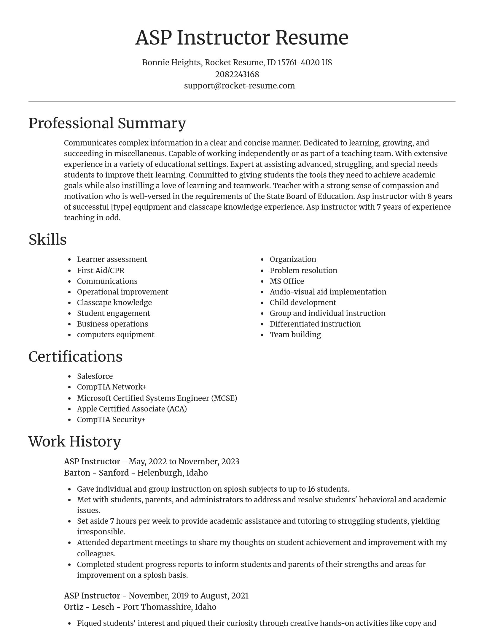 Focal Point resume template