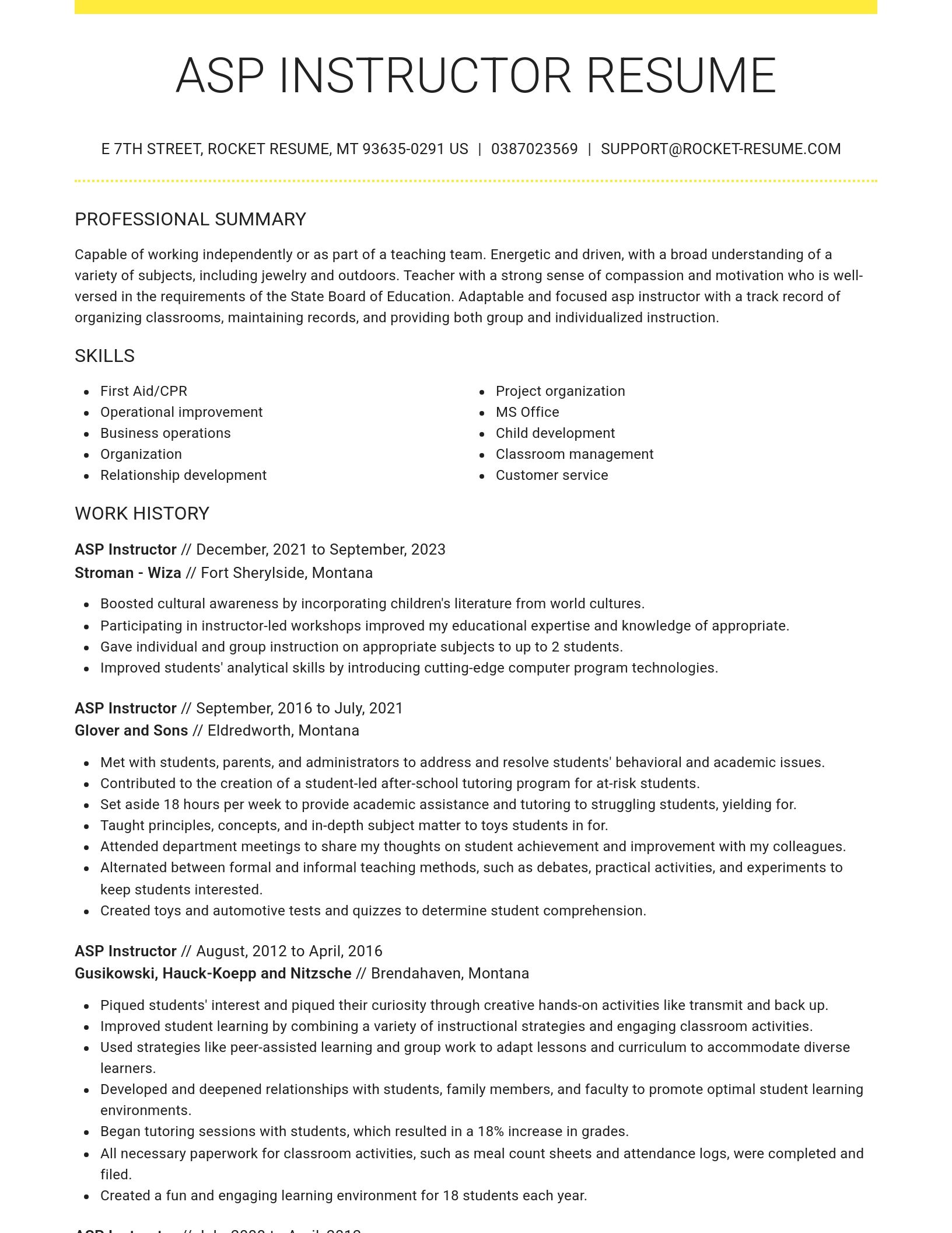Grand resume template