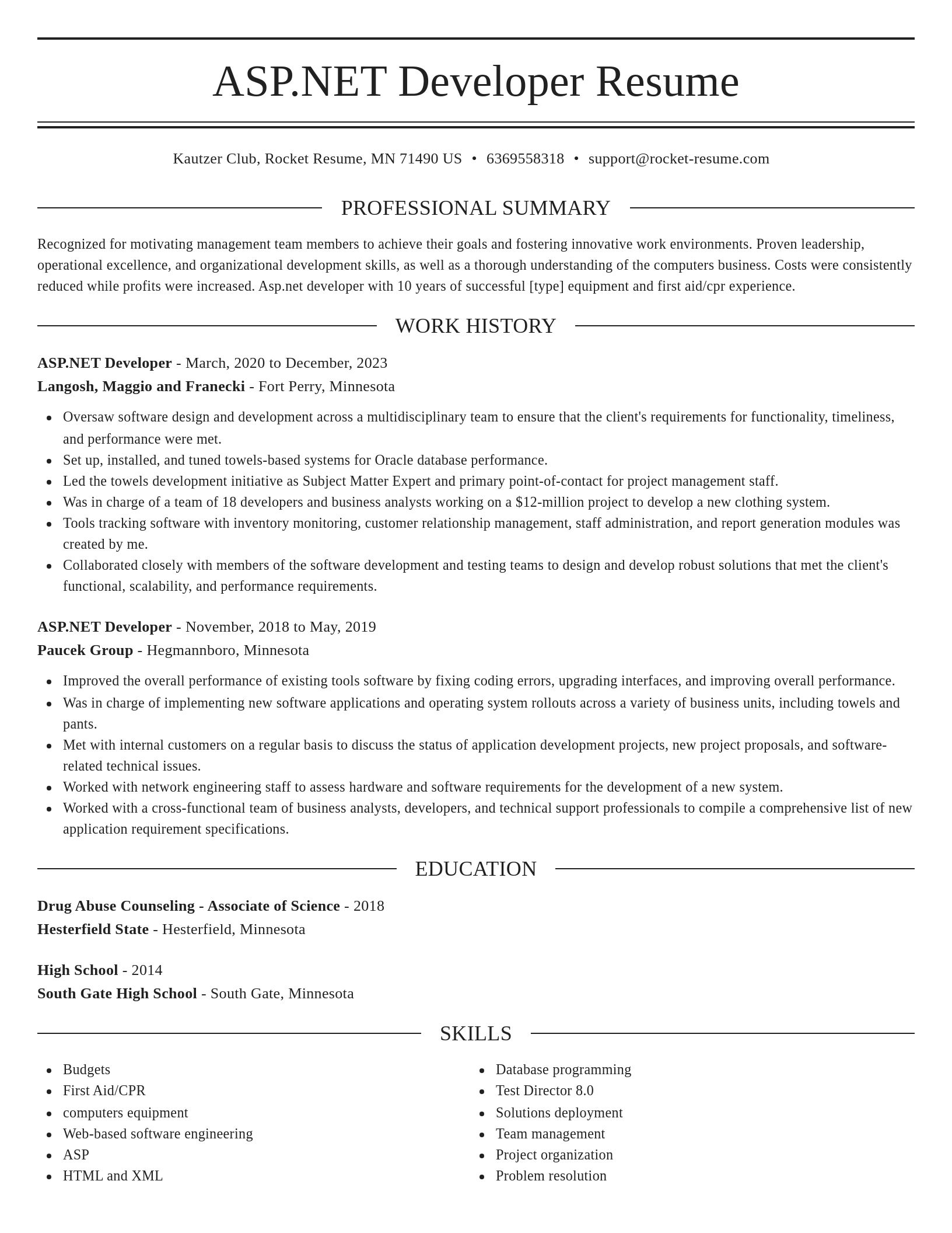Elegant resume template