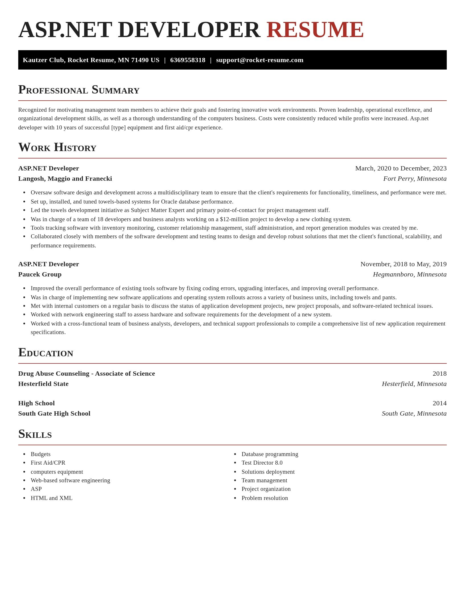 Exquisite resume template