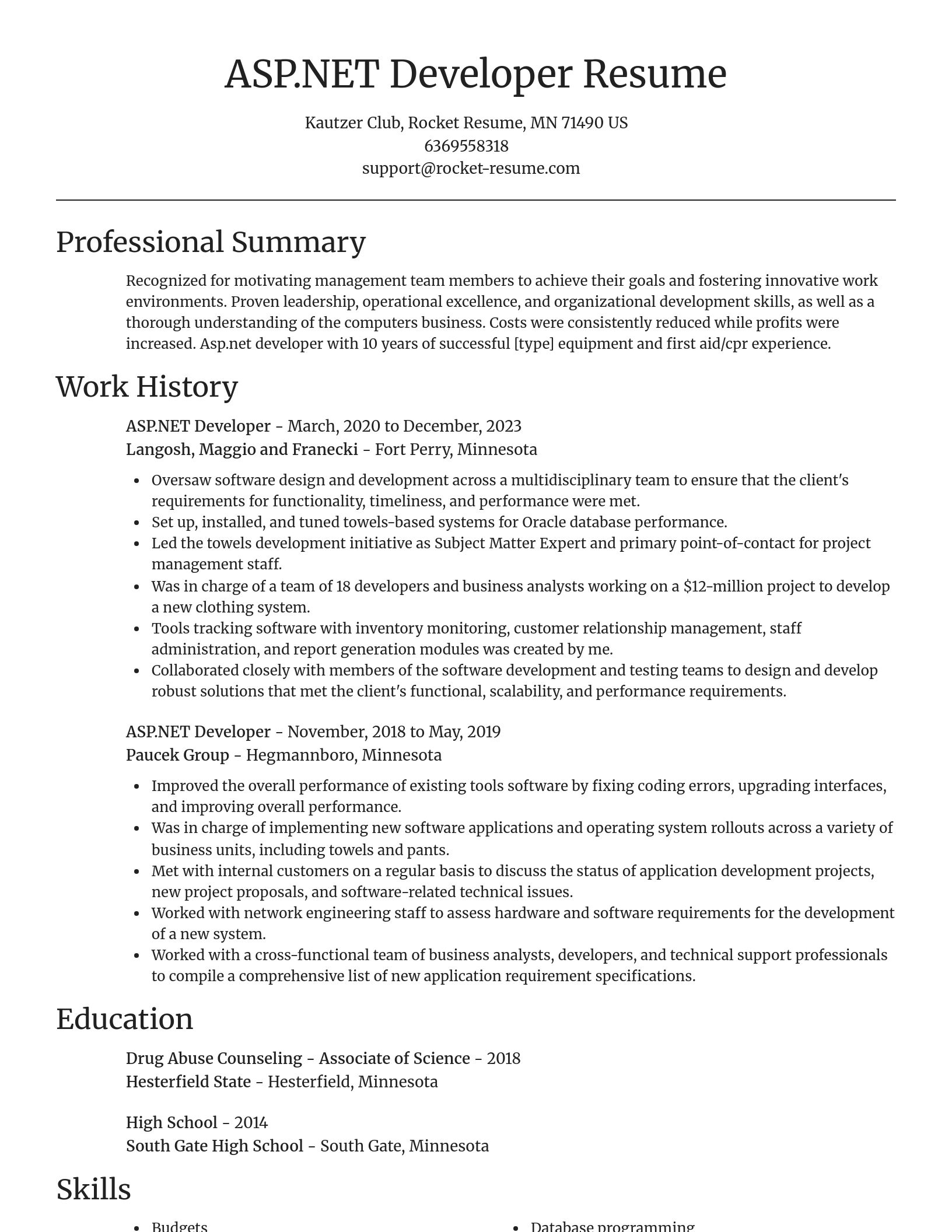 Focal Point resume template