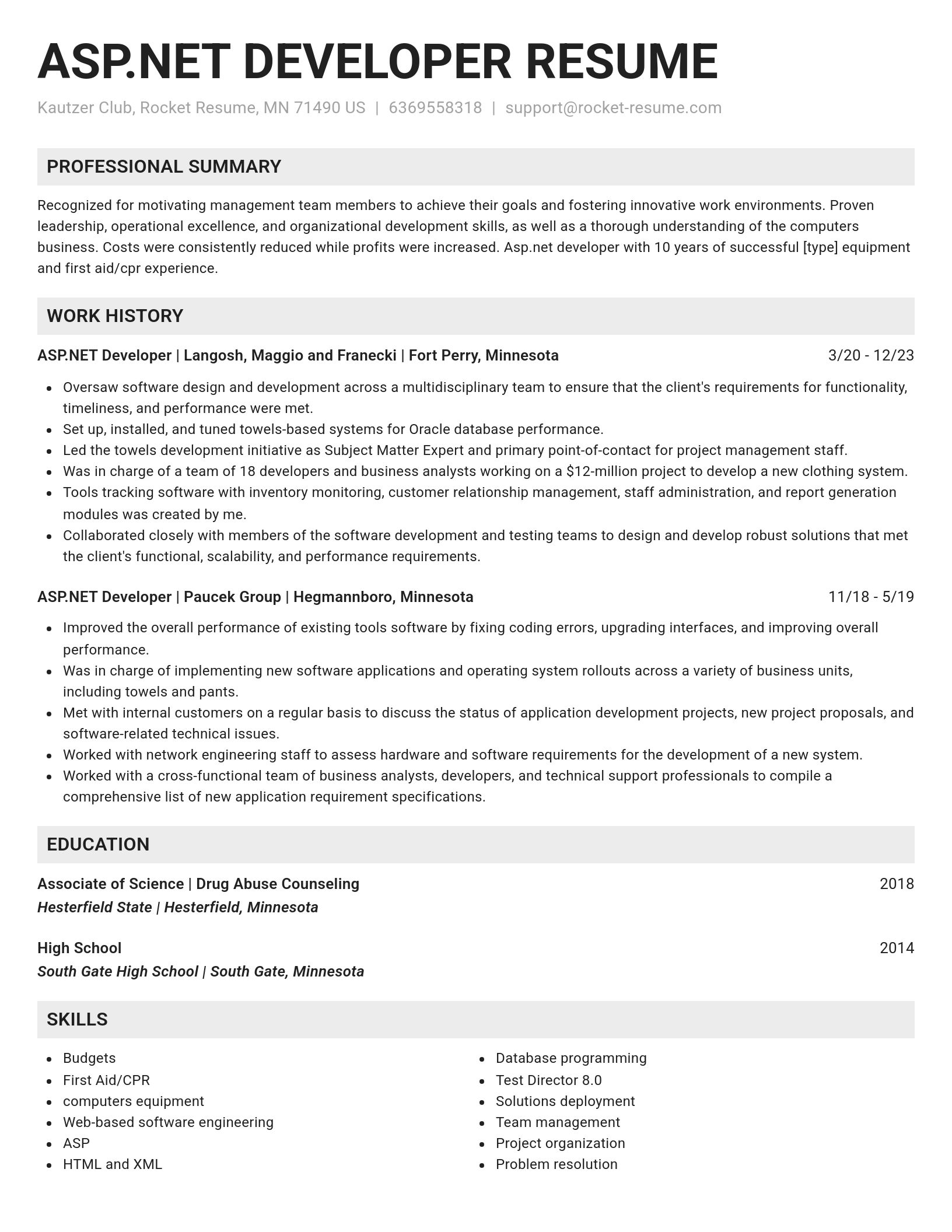 Genius resume template