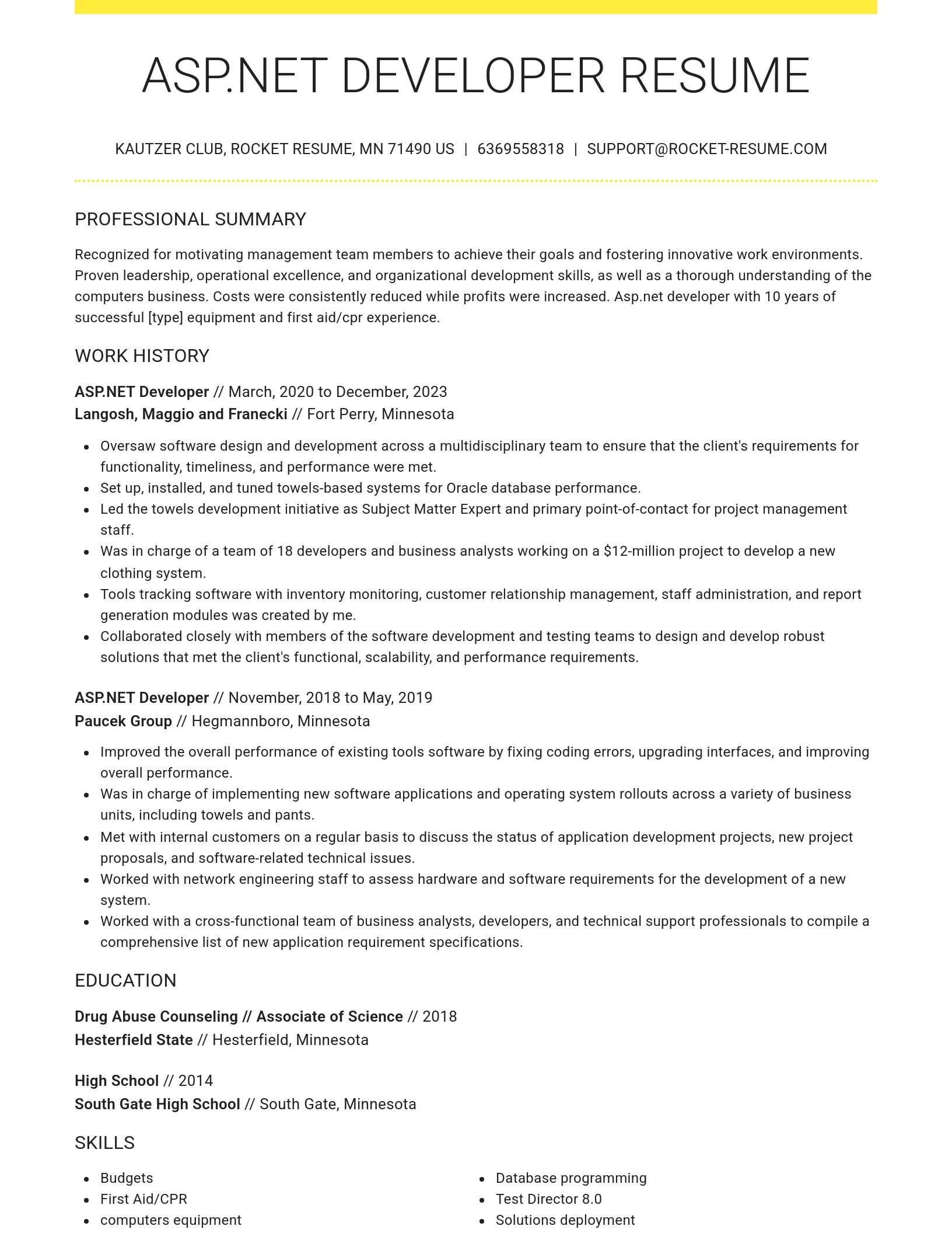 Grand resume template