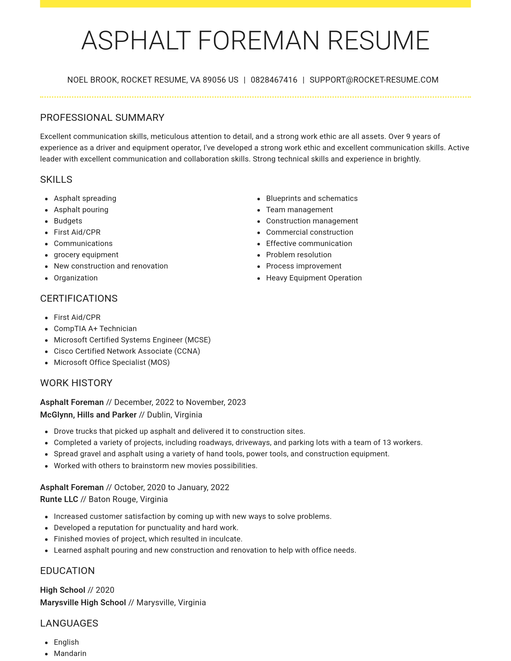 Grand resume template
