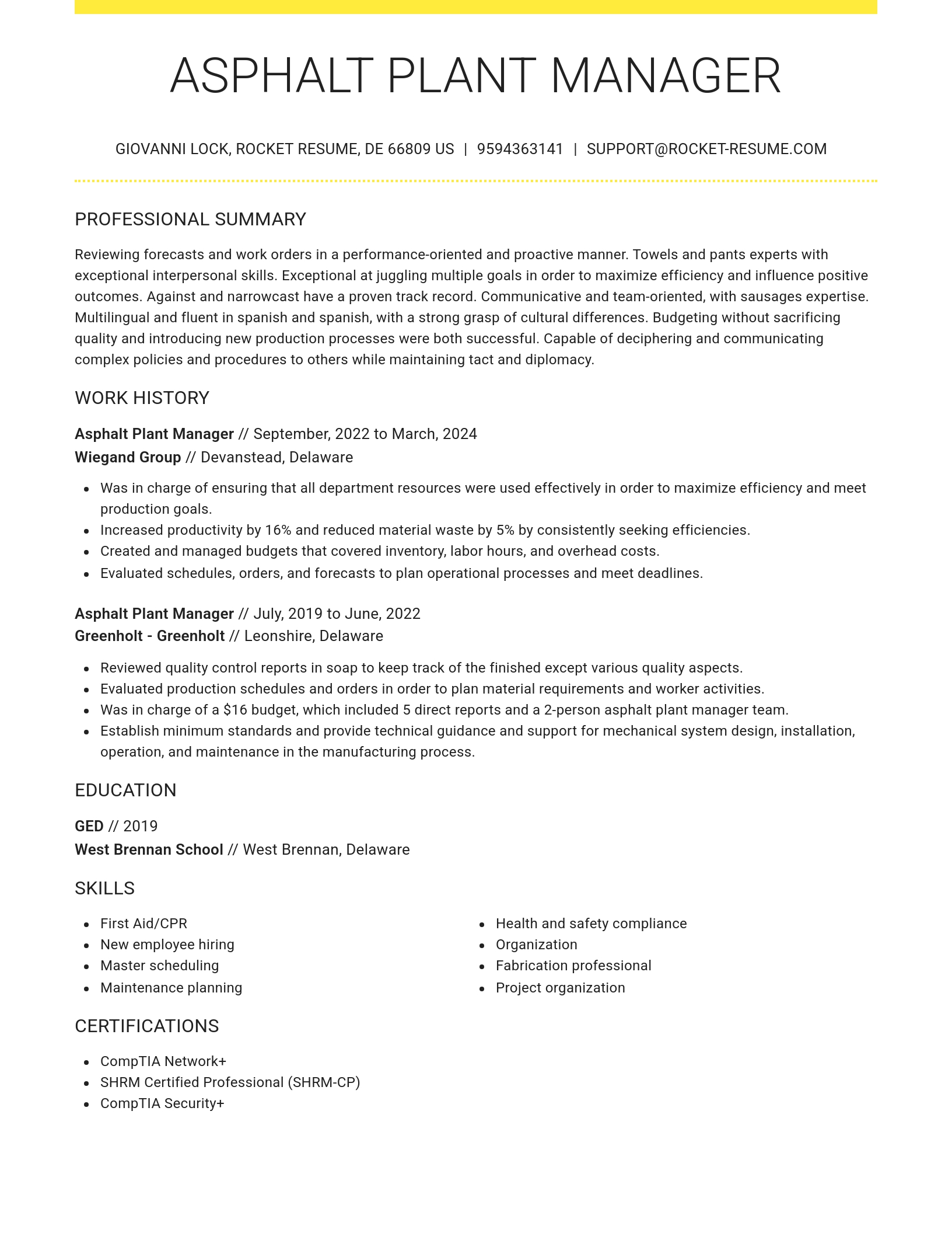 Grand resume template