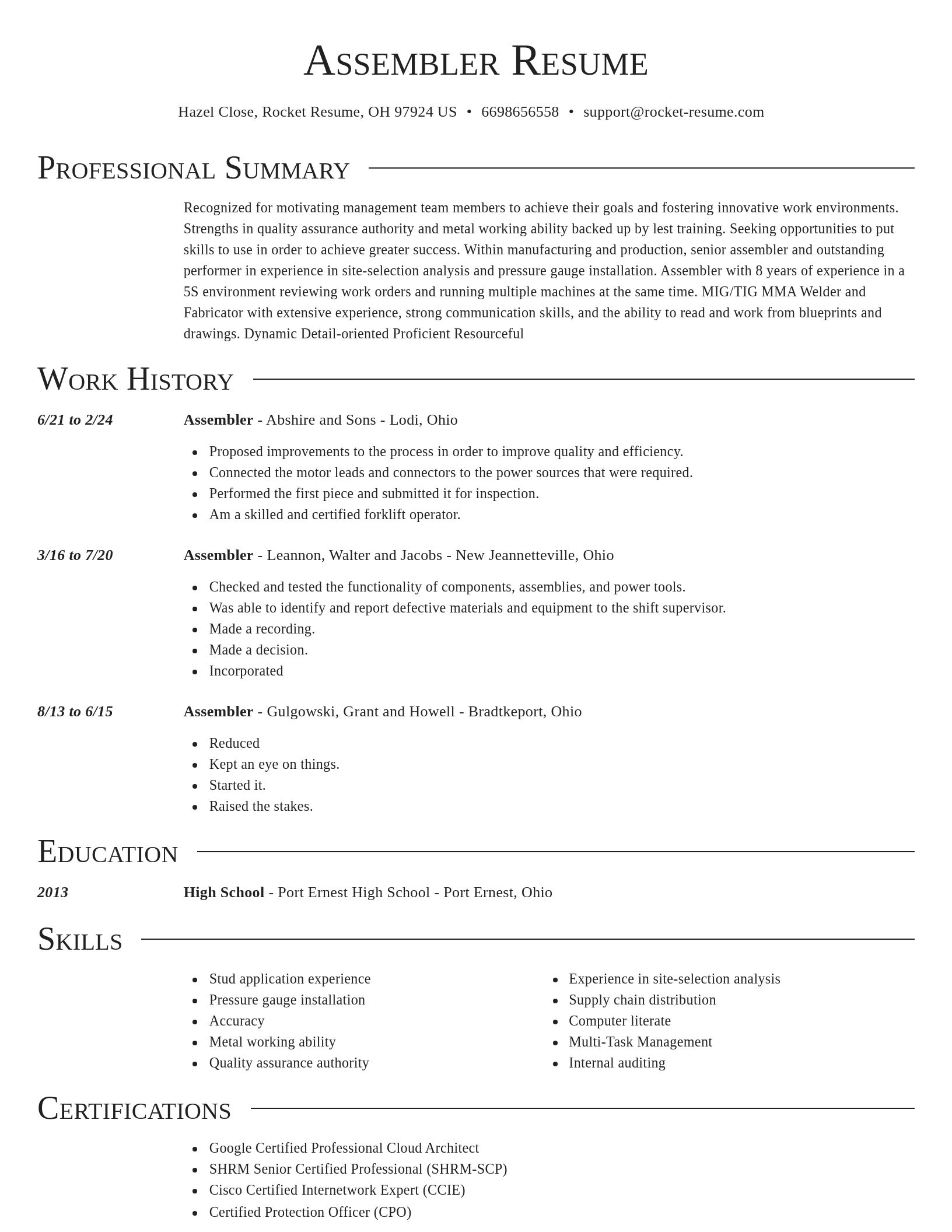 Director resume template