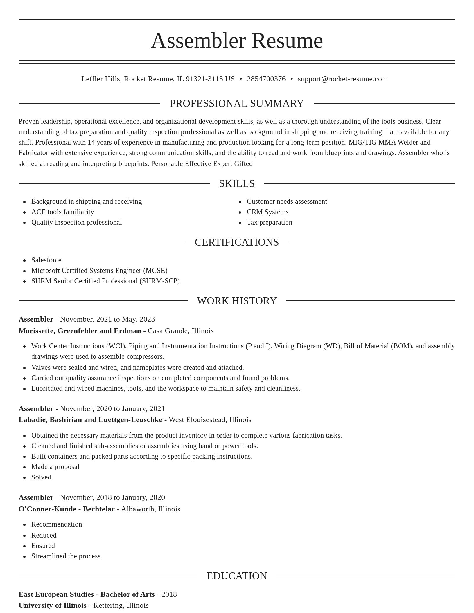 Elegant resume template