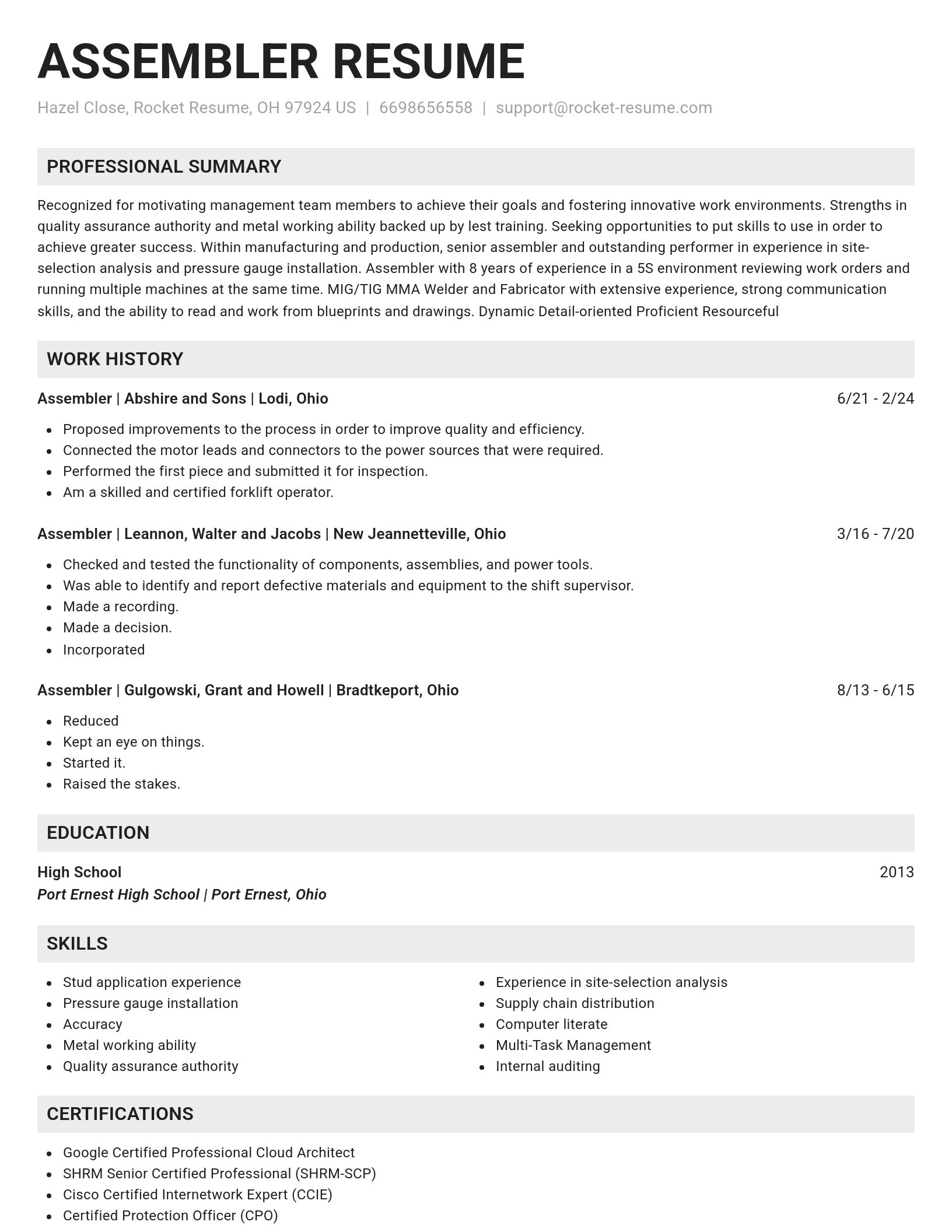 Genius resume template