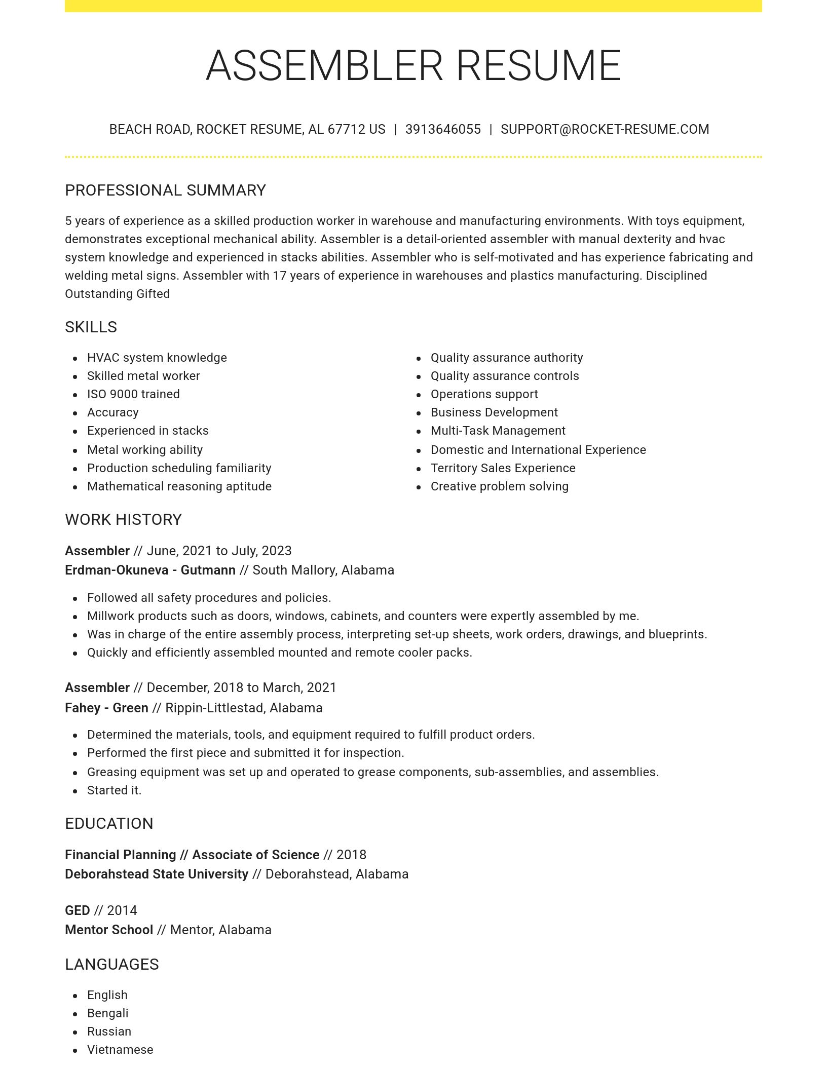 Grand resume template