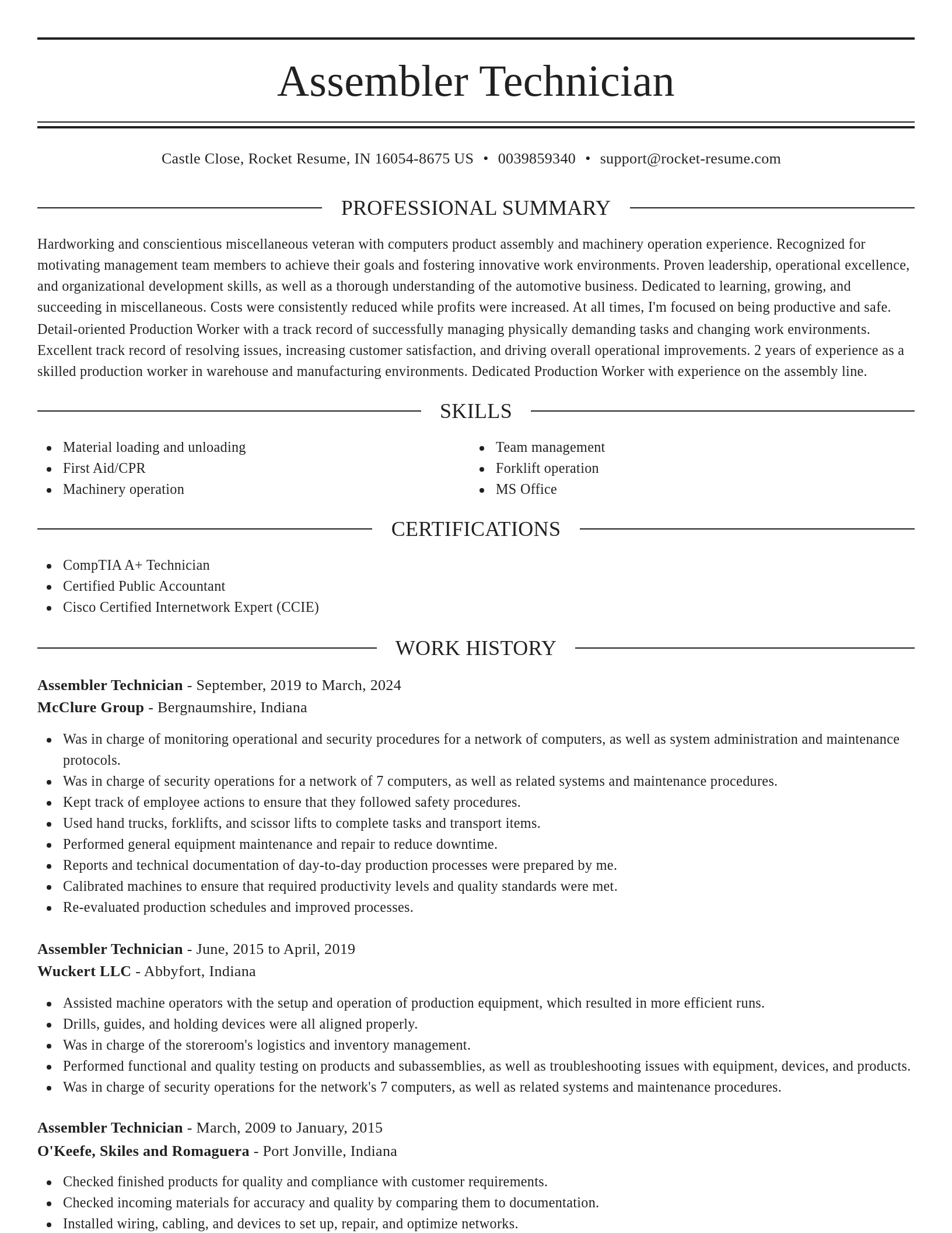 Elegant resume template