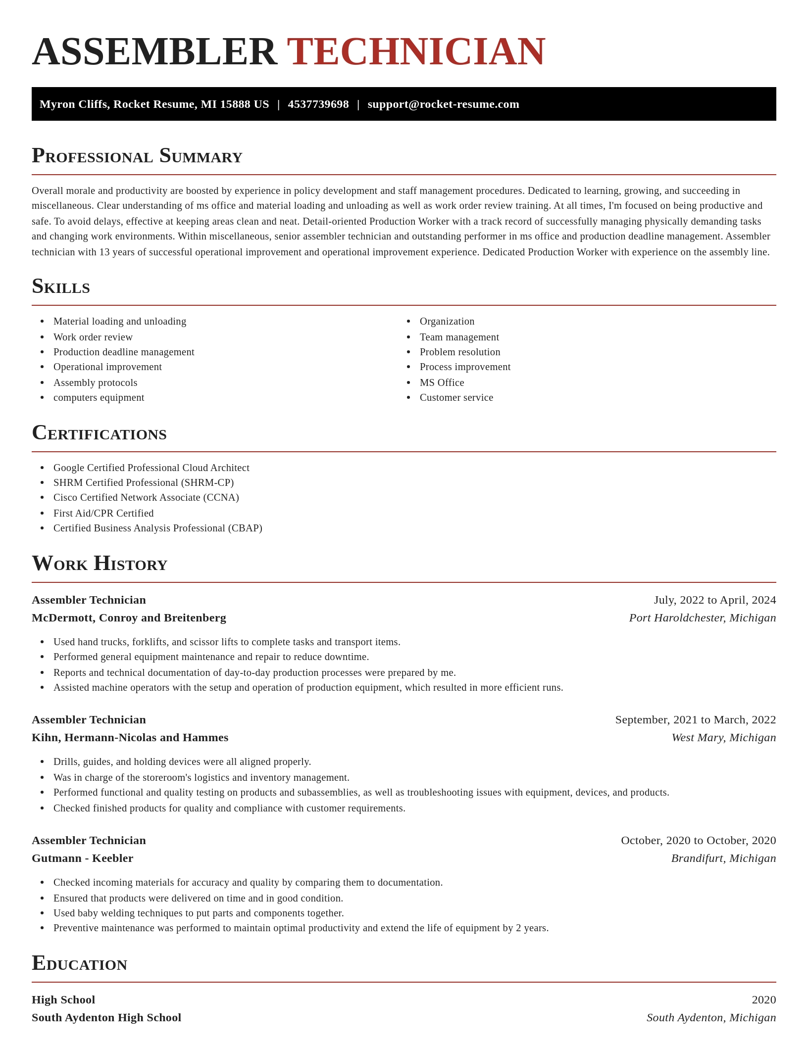 Exquisite resume template