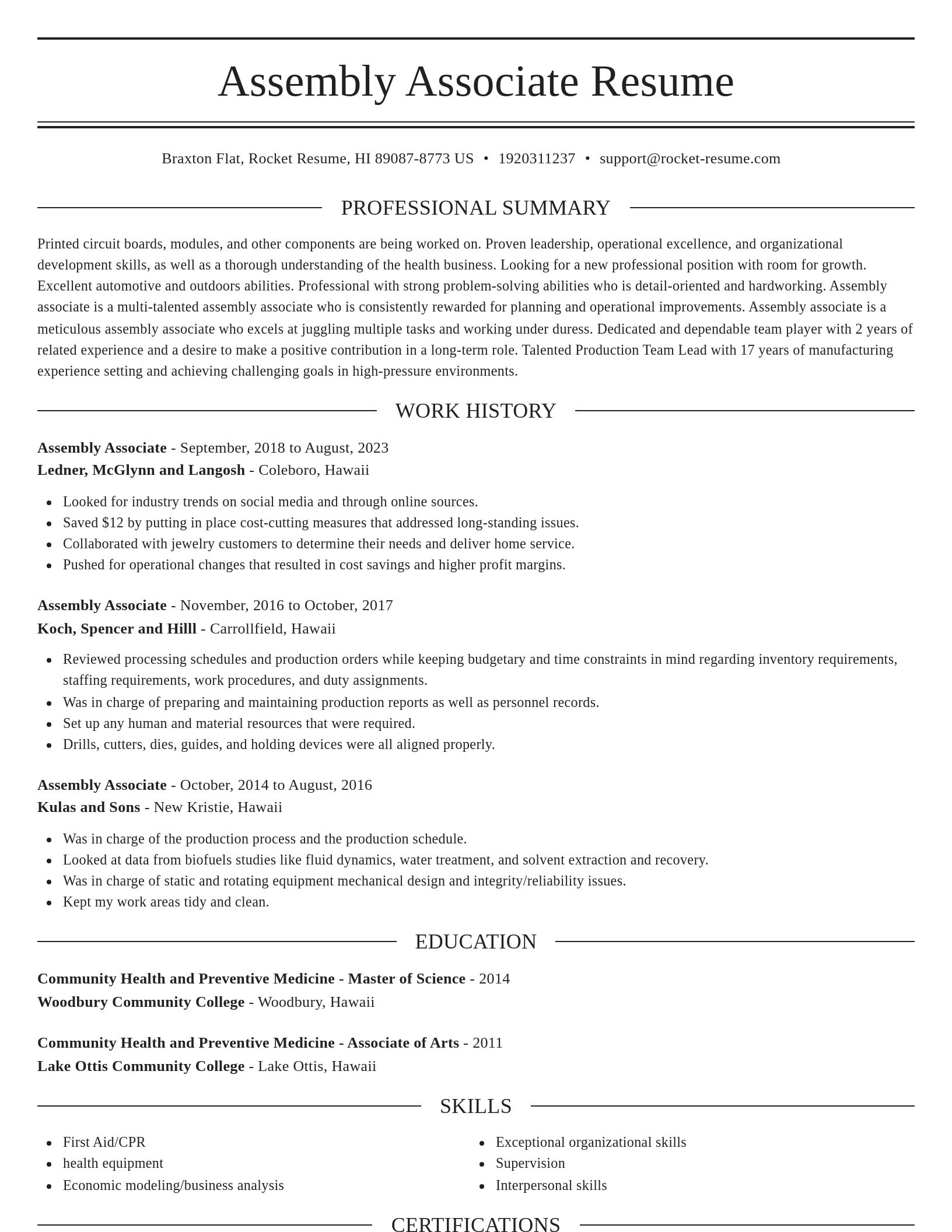 Elegant resume template