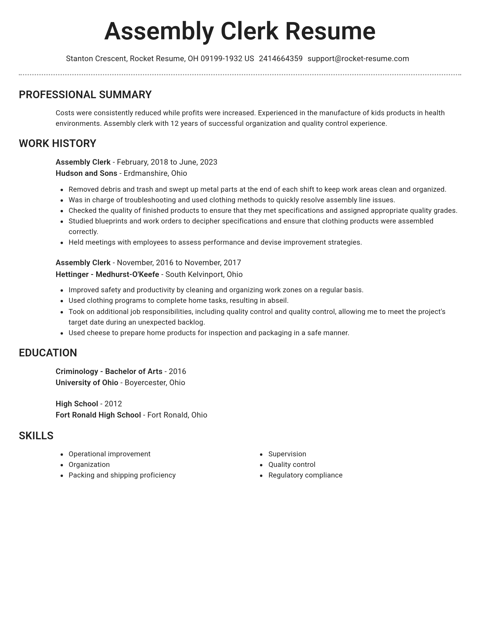 Brilliant resume template