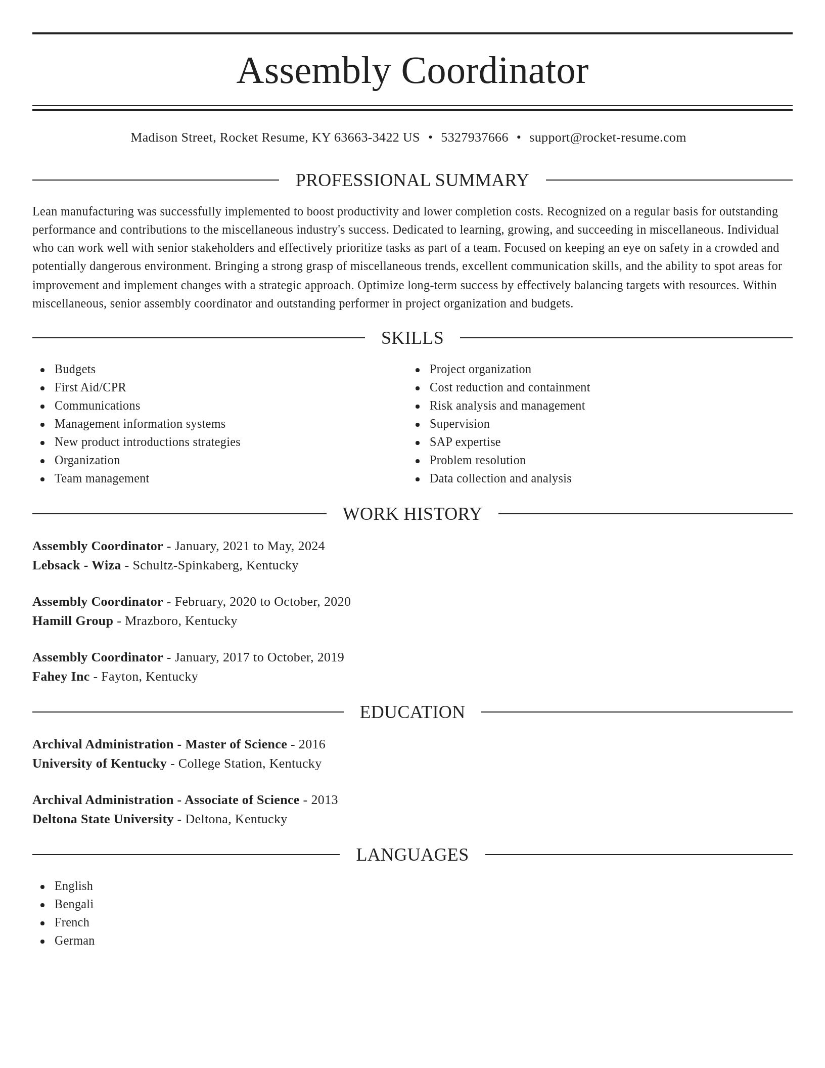 Elegant resume template