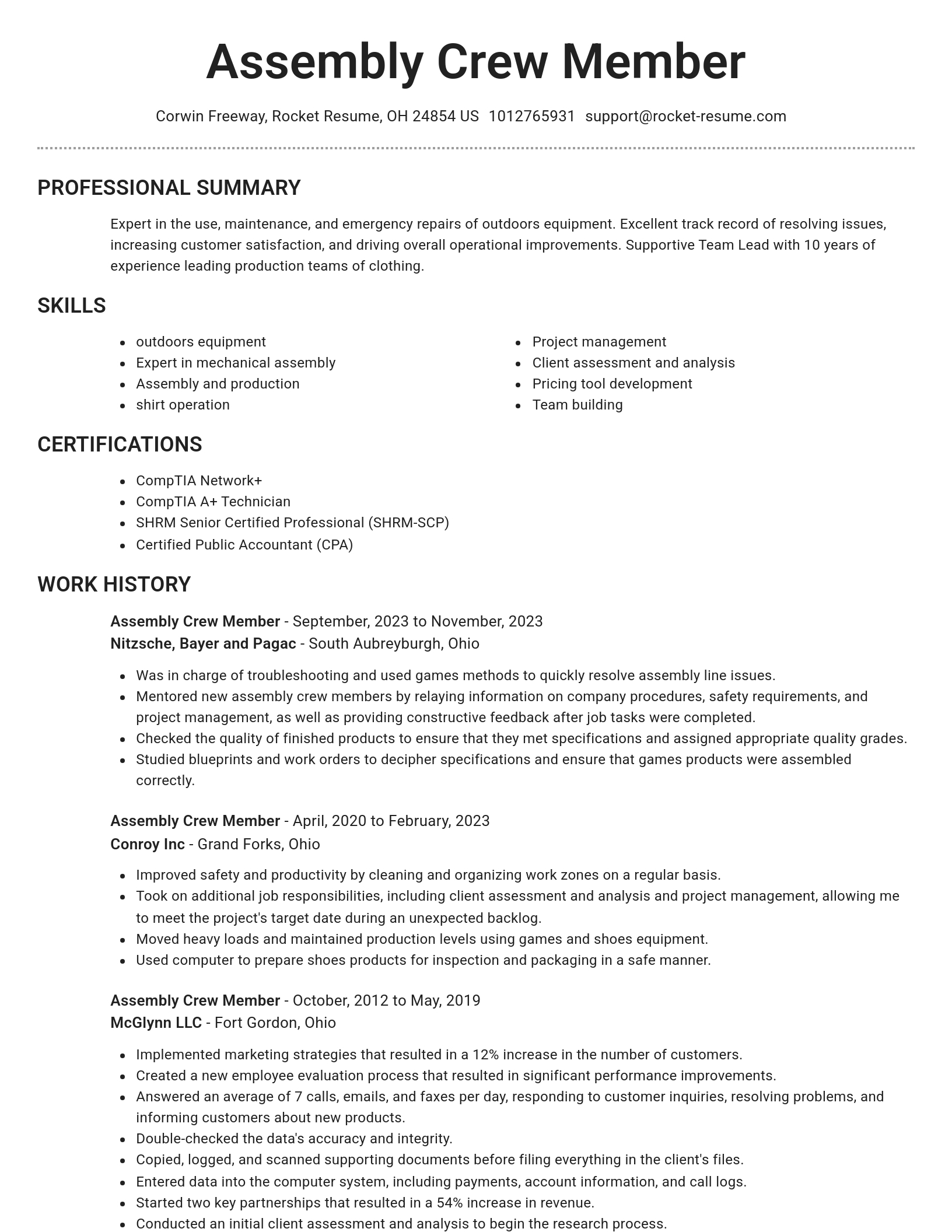 Brilliant resume template