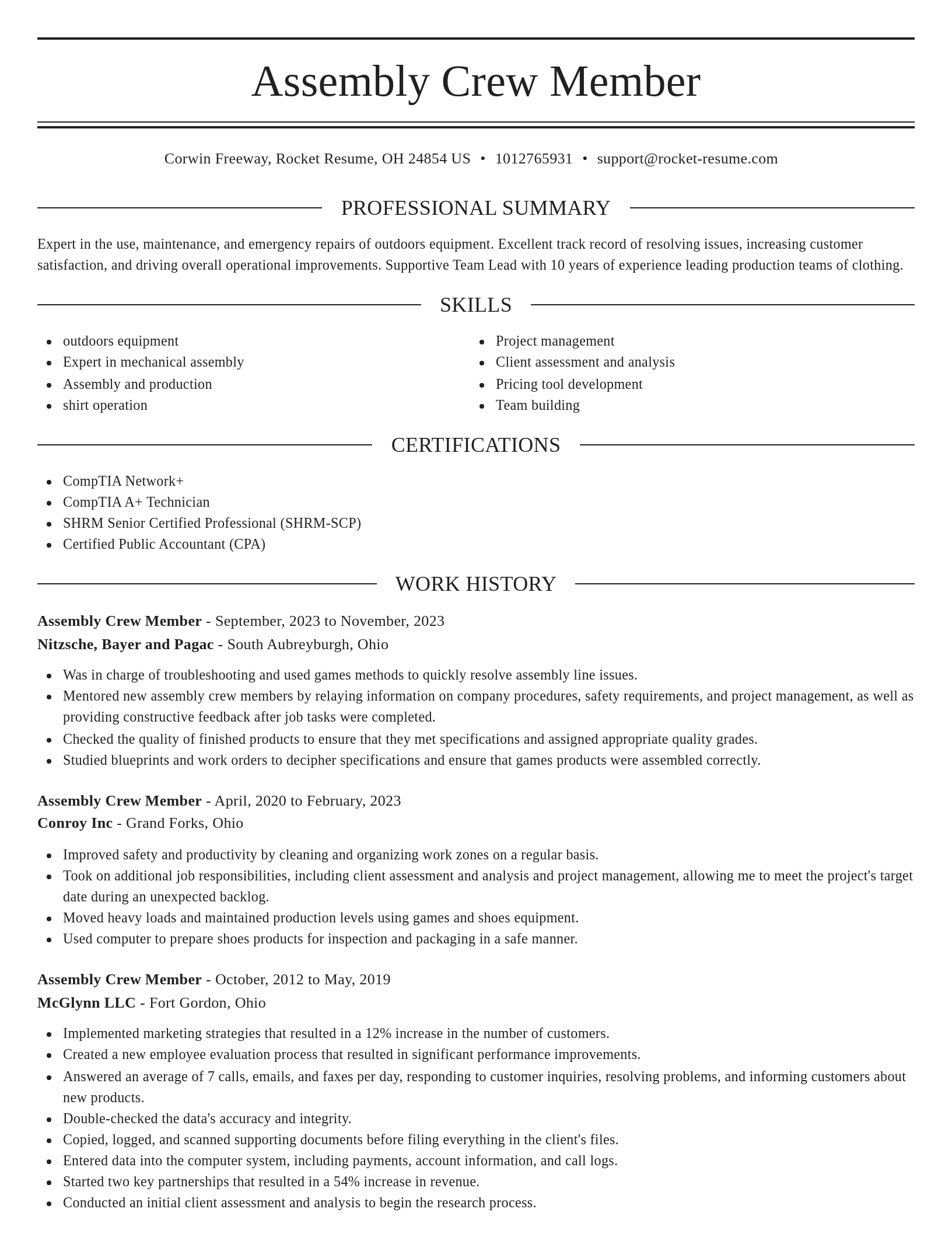 Elegant resume template