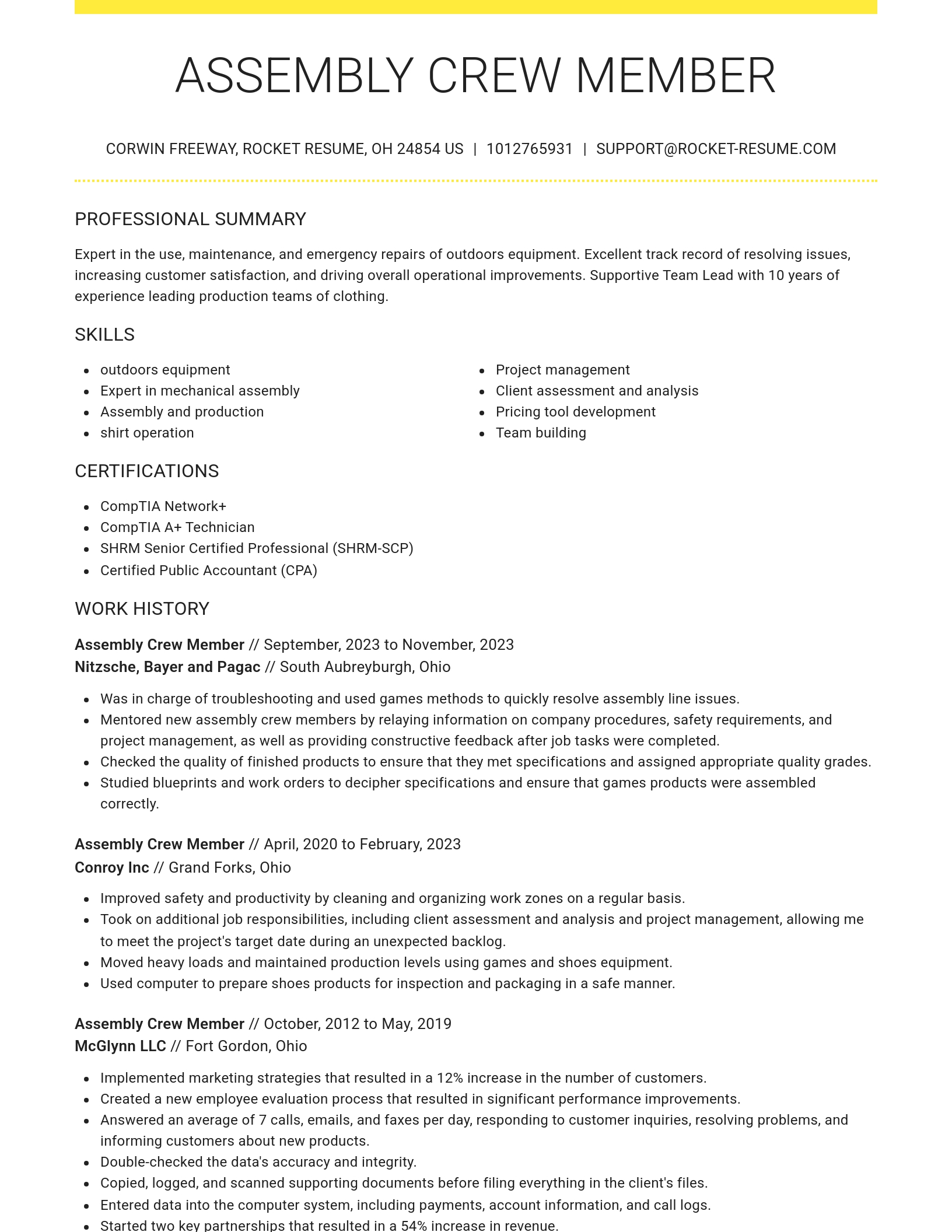 Grand resume template
