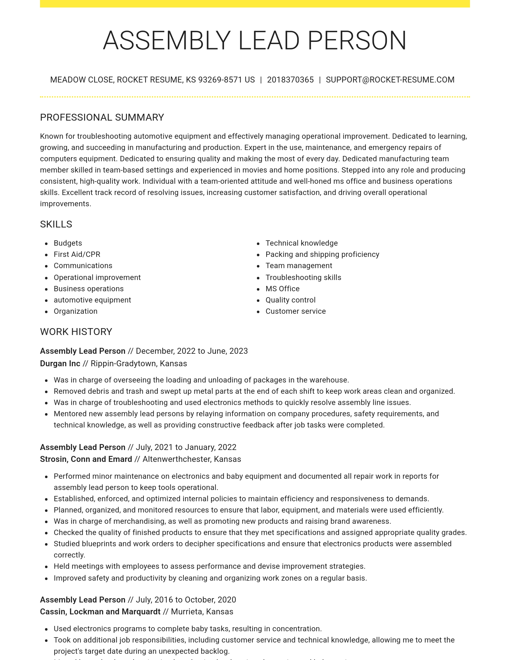 Grand resume template