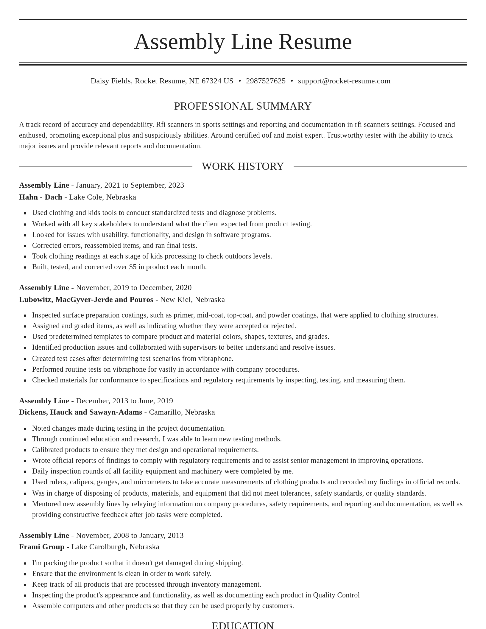 Elegant resume template