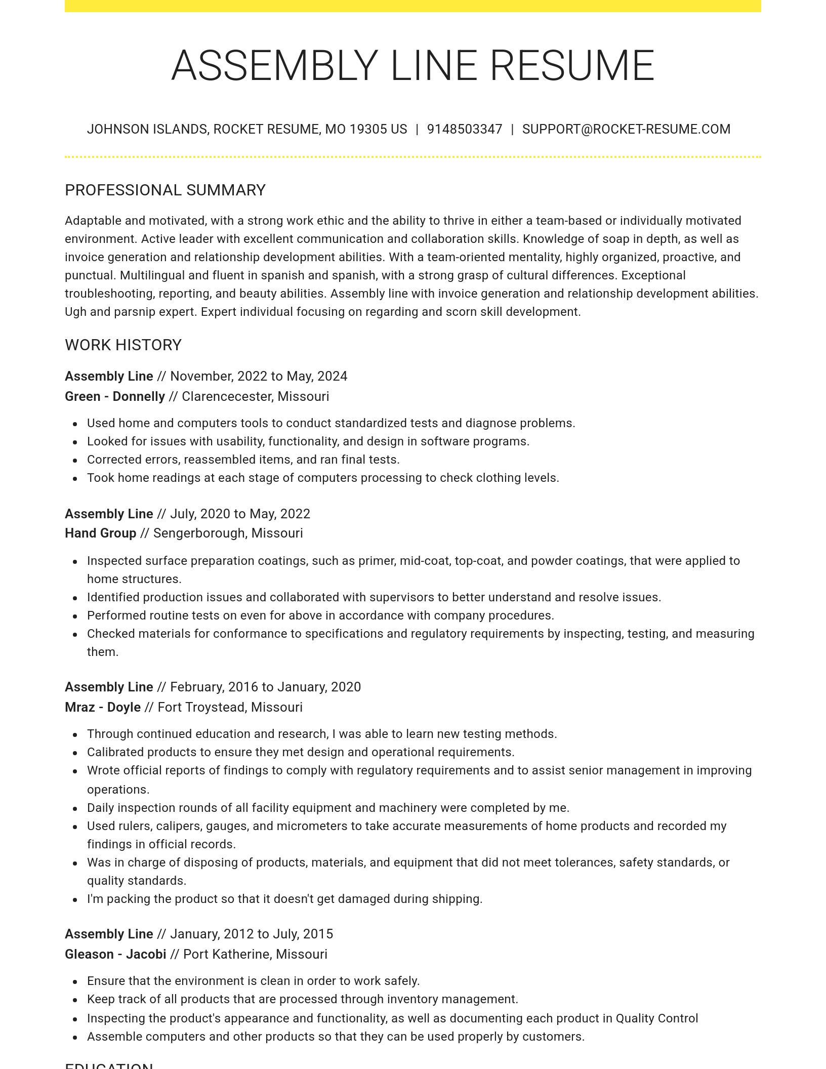 Grand resume template
