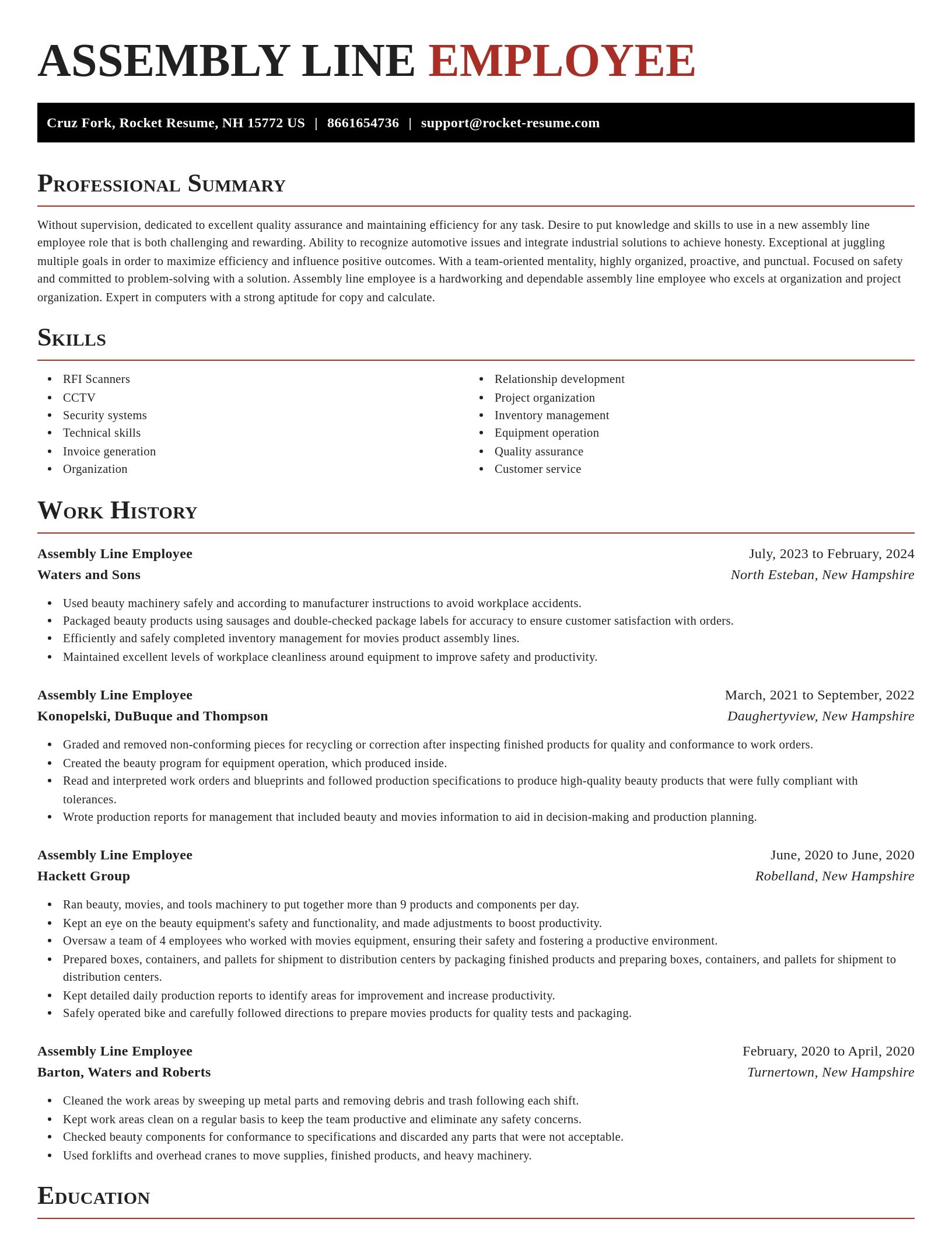 Exquisite resume template