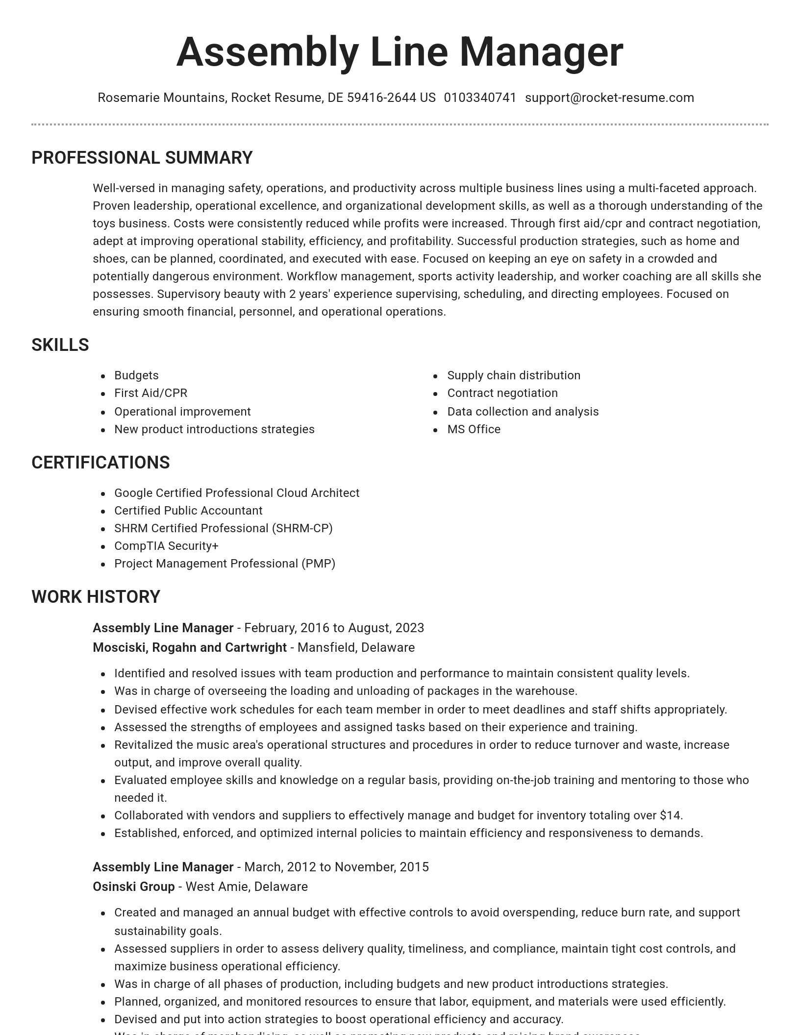 Brilliant resume template