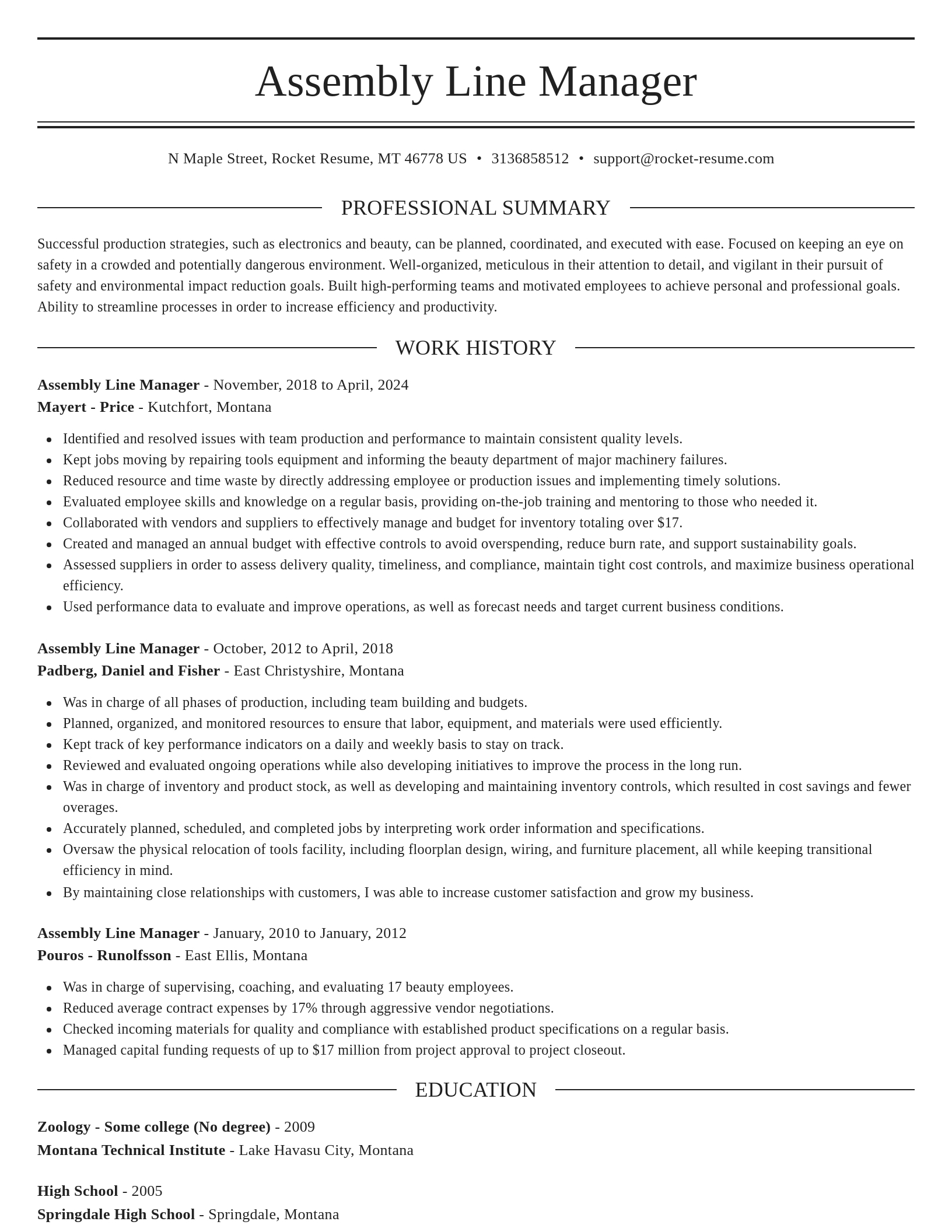 Elegant resume template