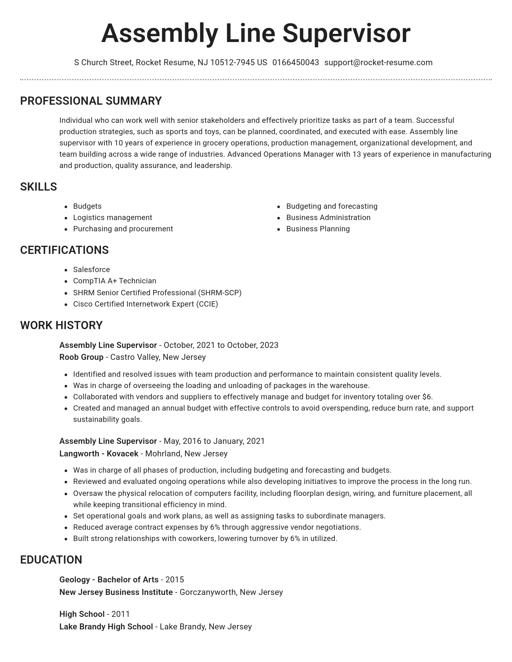 Brilliant resume template