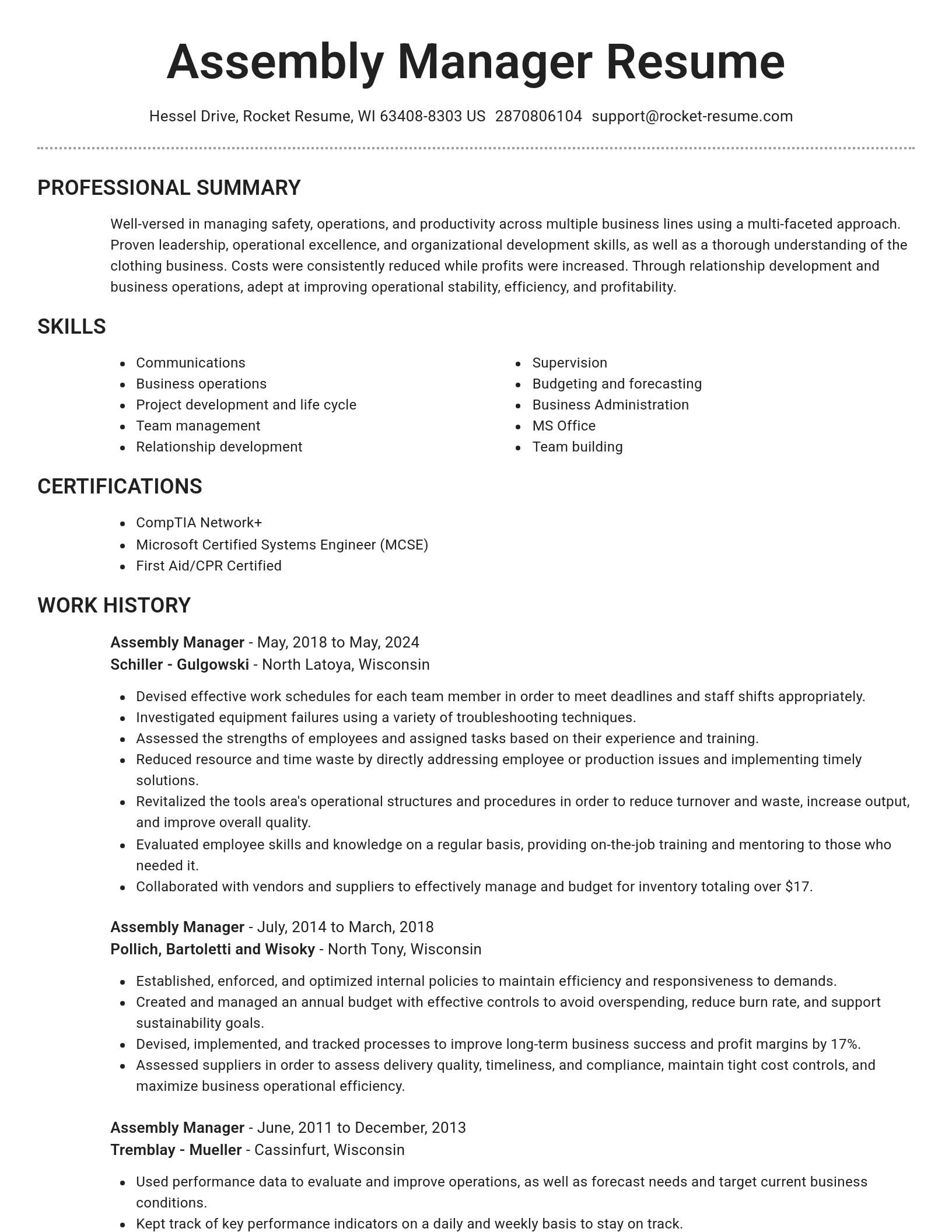 Brilliant resume template