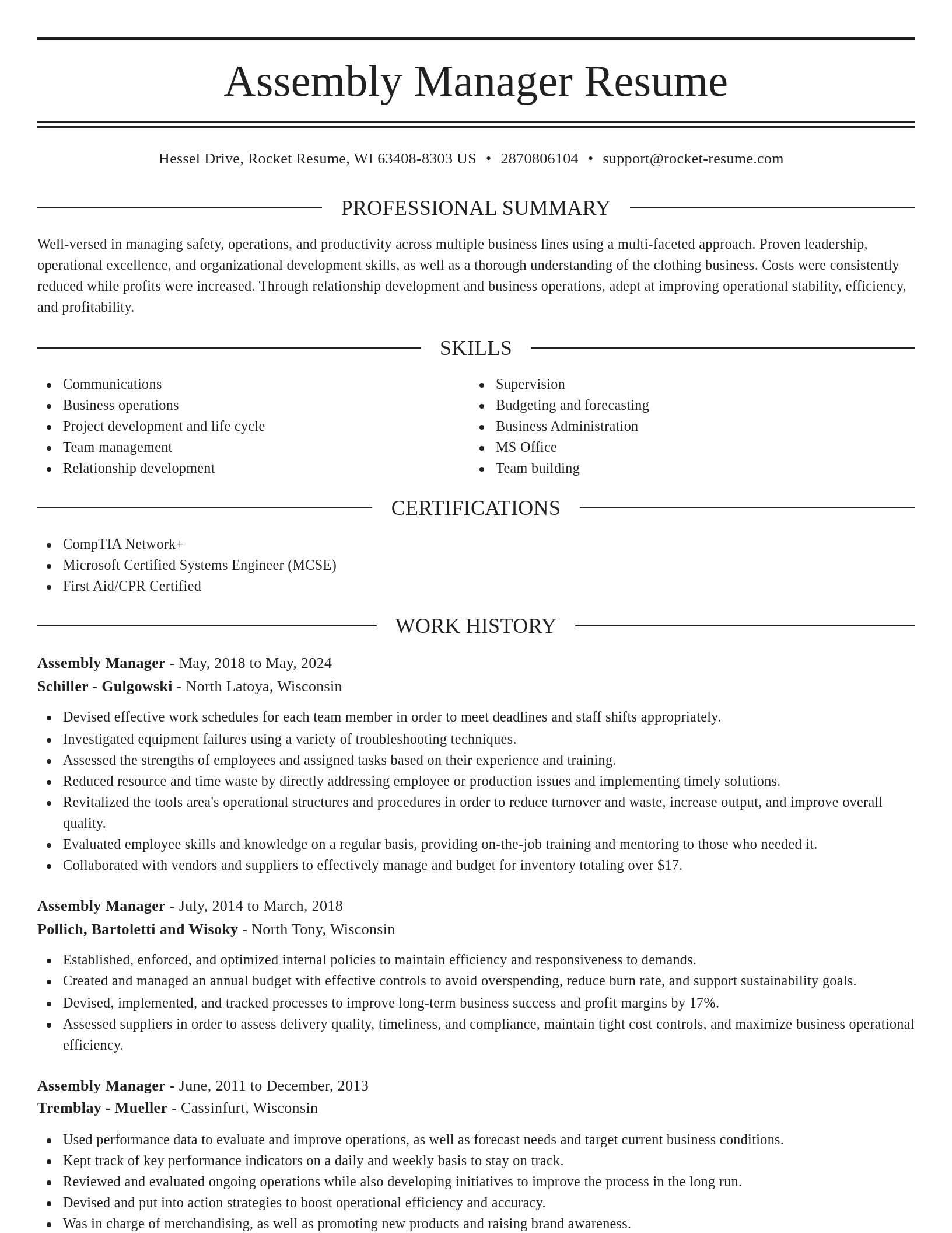 Elegant resume template
