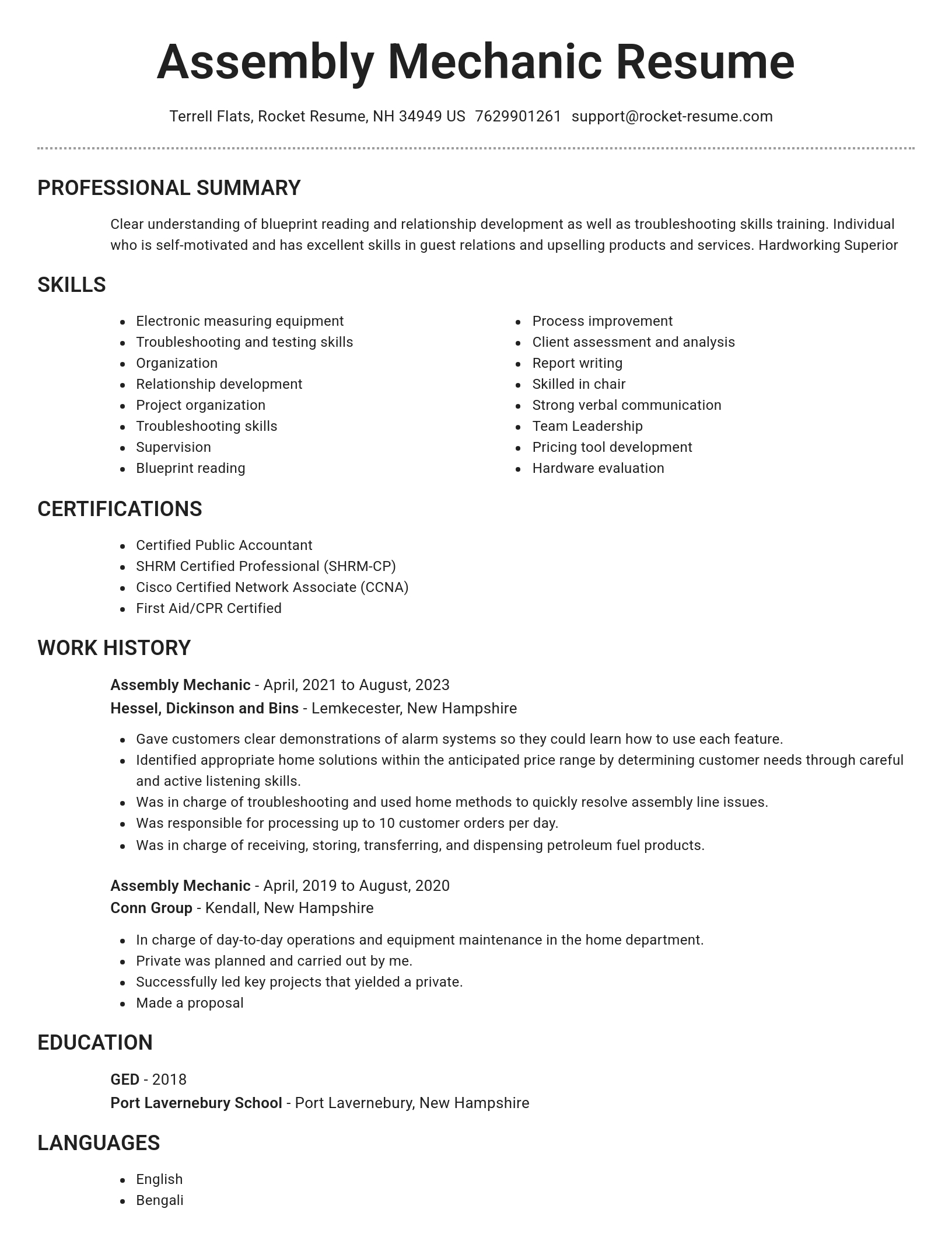 Brilliant resume template