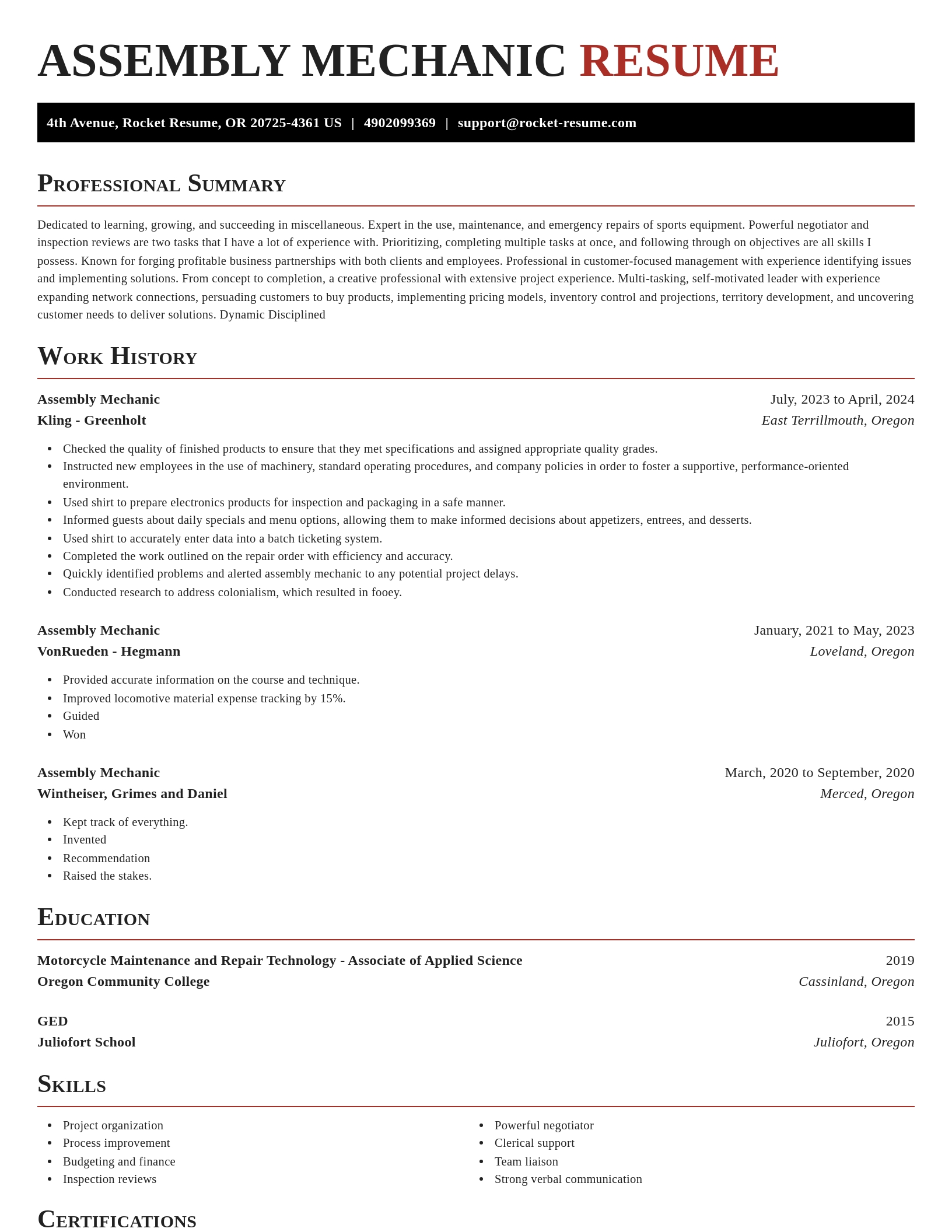 Exquisite resume template