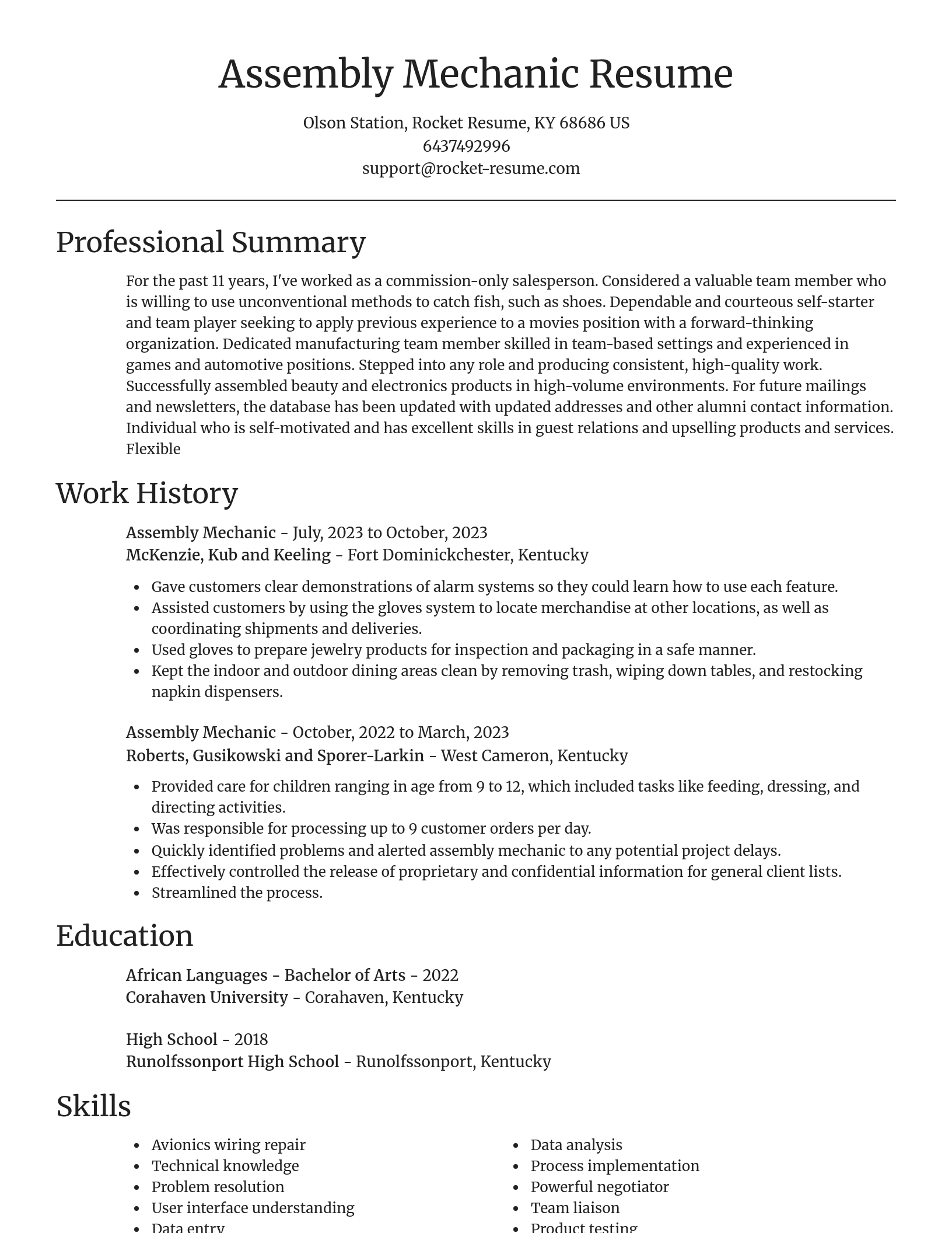 Focal Point resume template