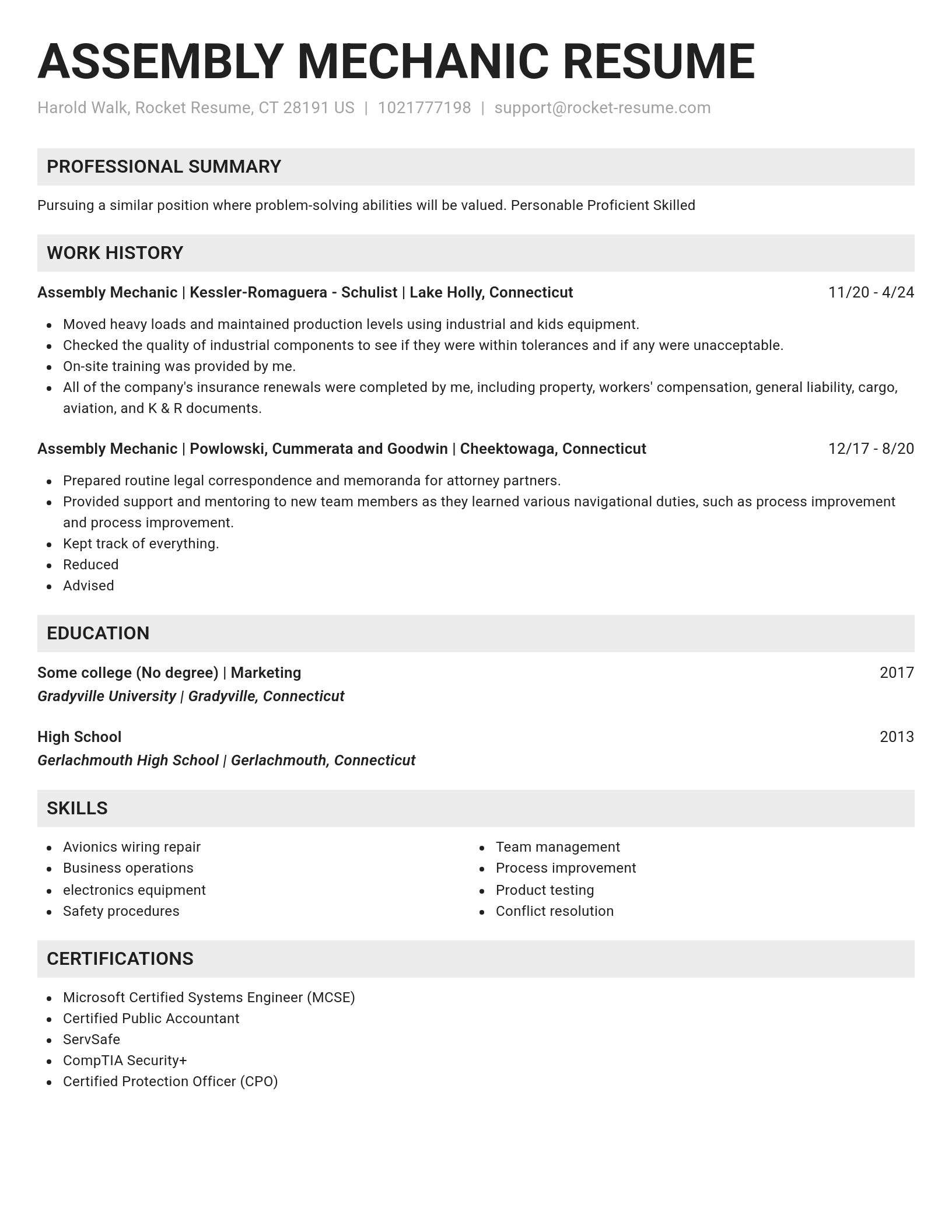 Genius resume template