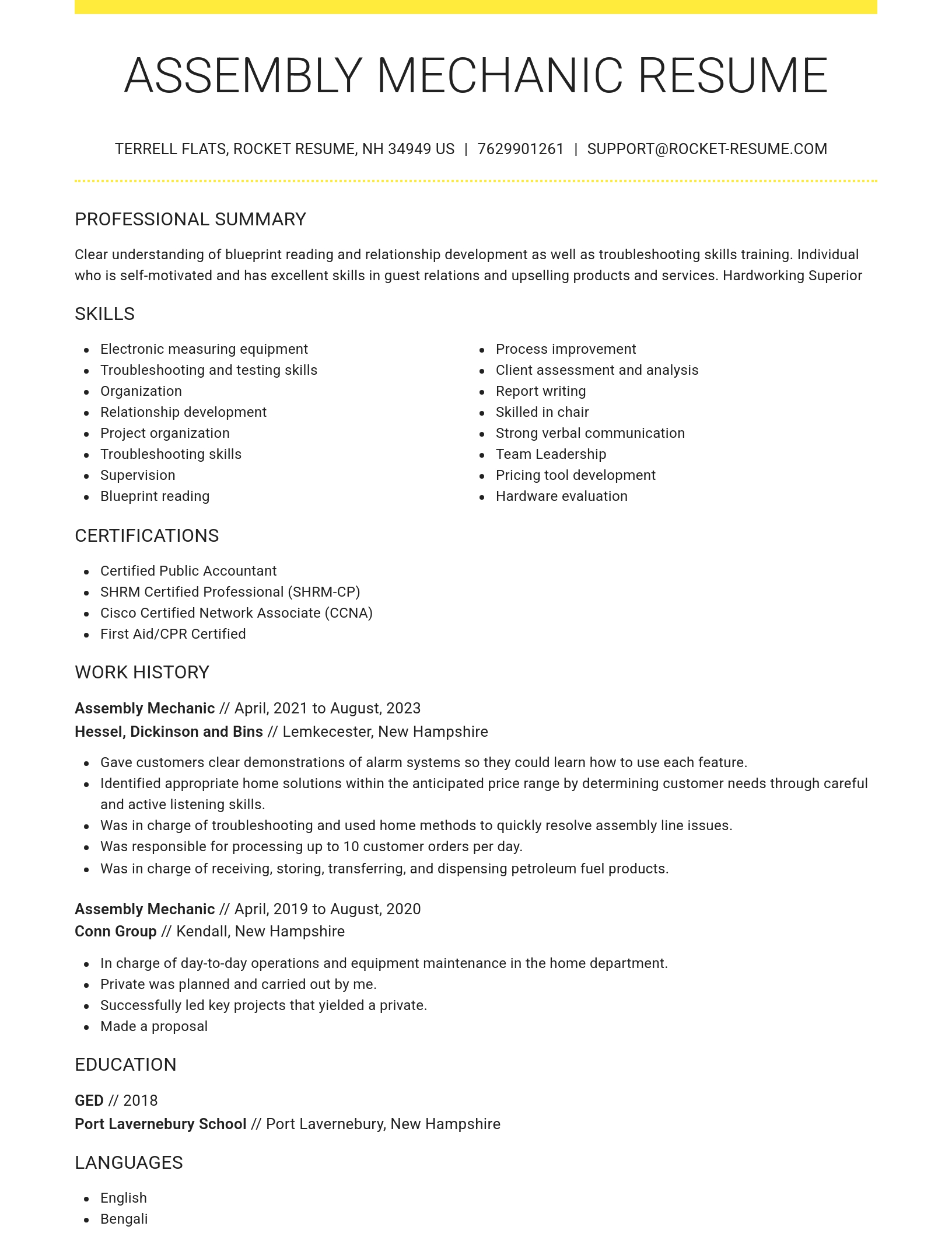 Grand resume template