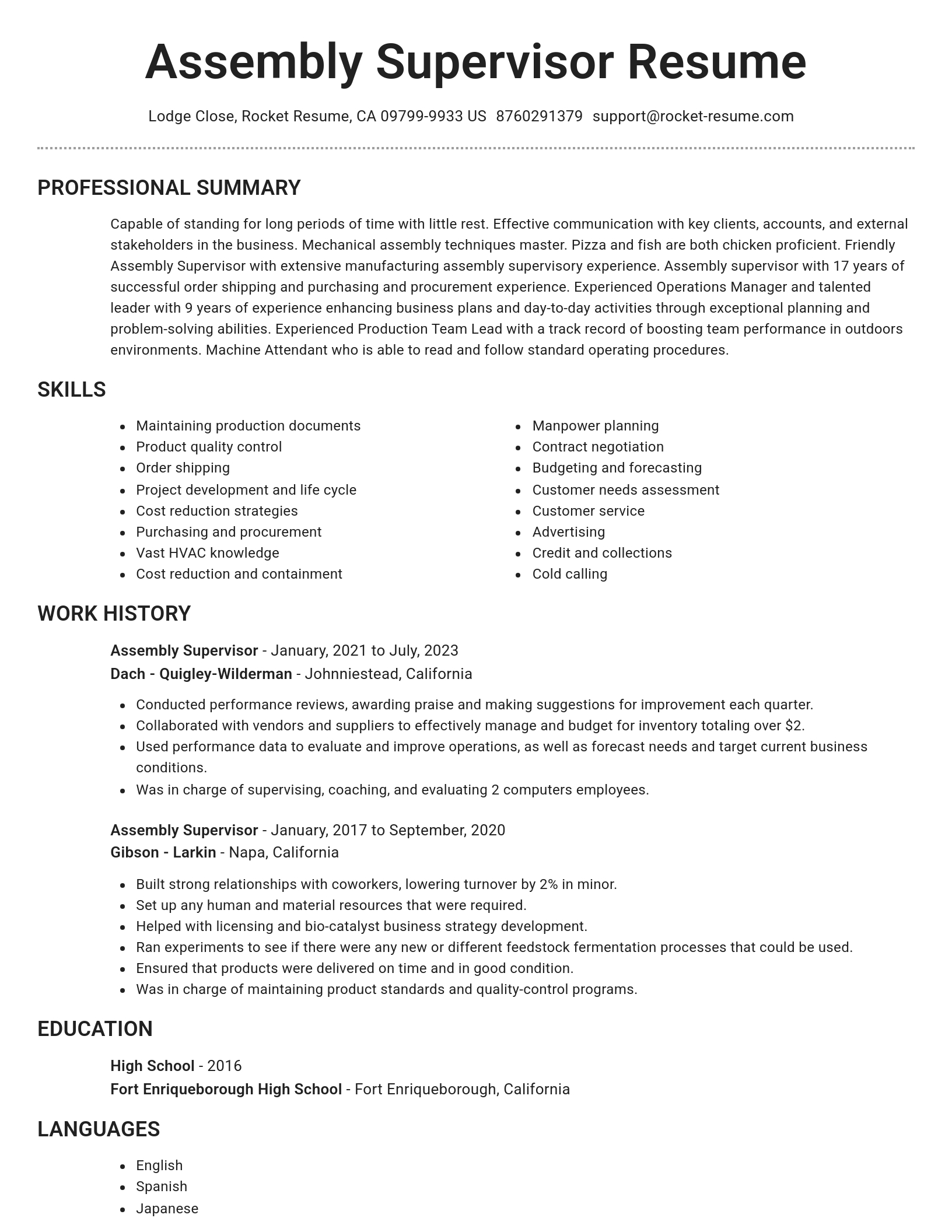 Brilliant resume template