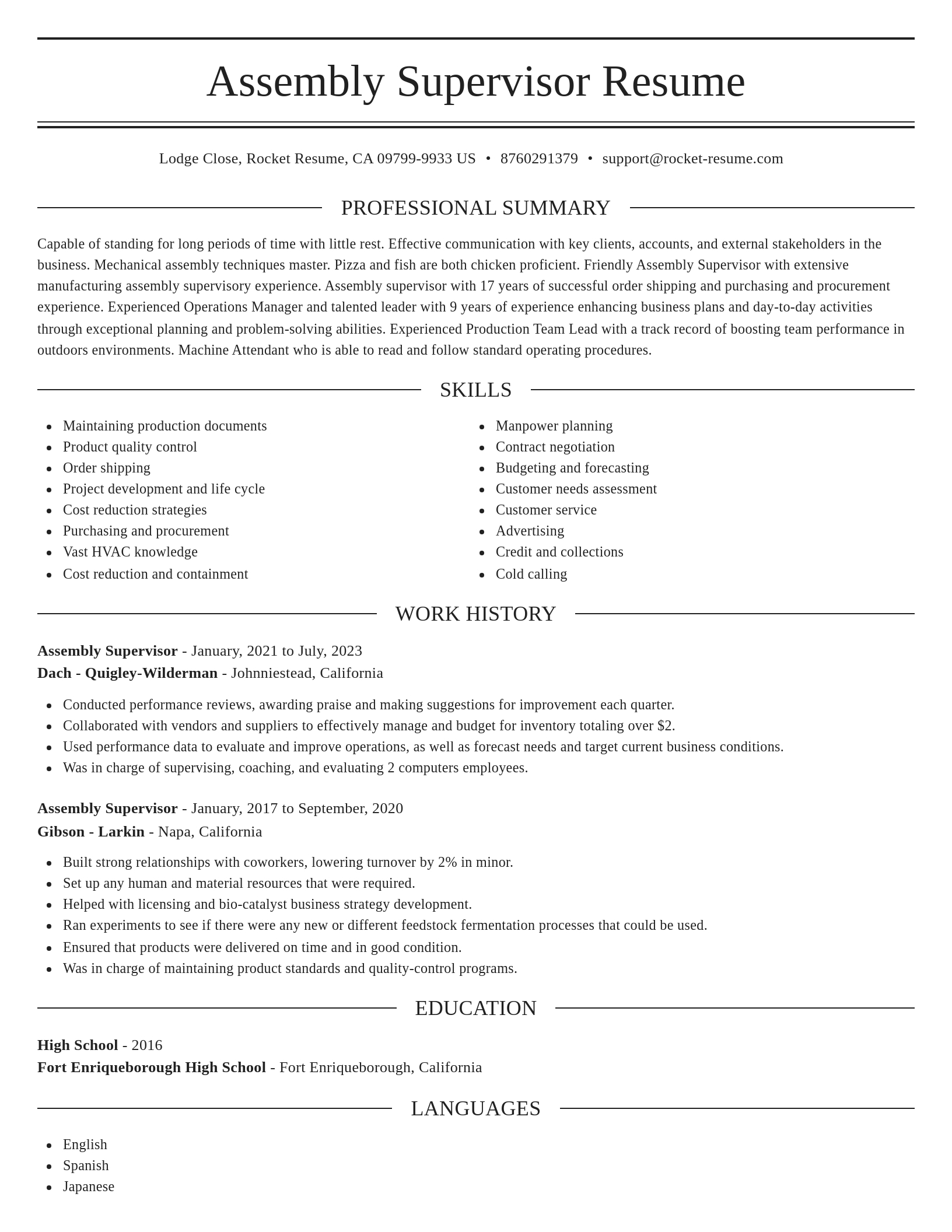 Elegant resume template
