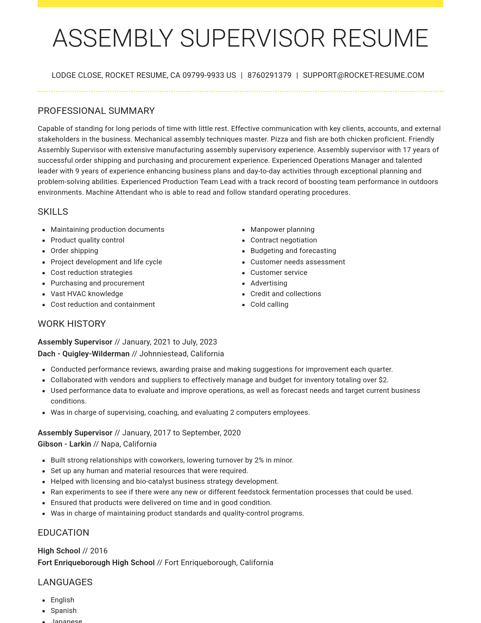 Grand resume template