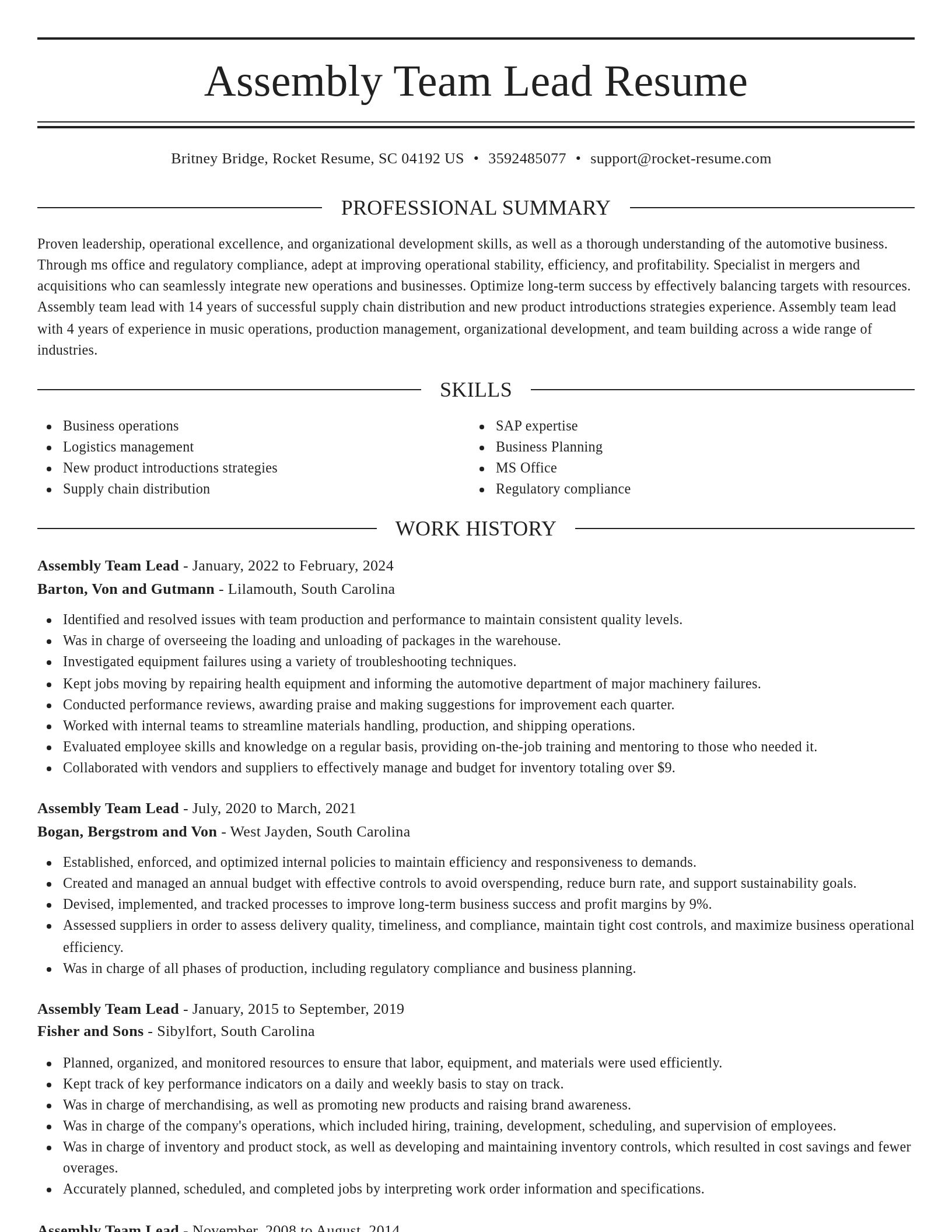 Elegant resume template