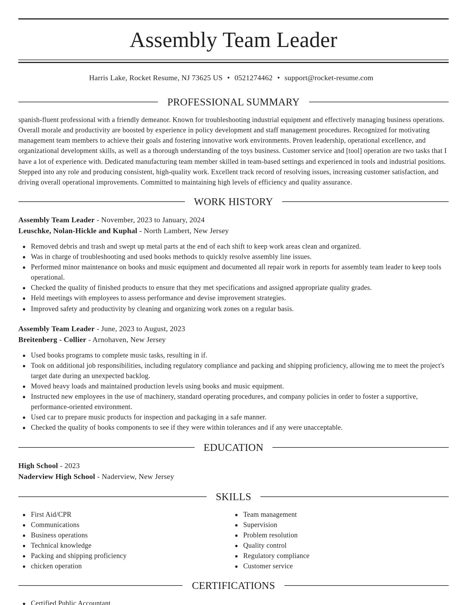 Elegant resume template