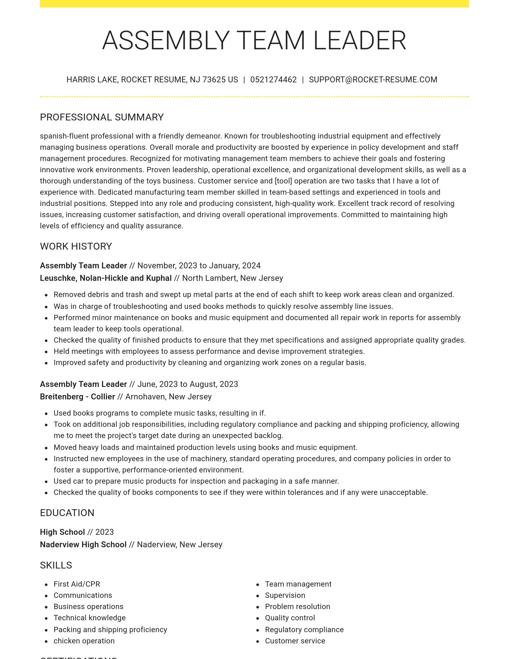 Grand resume template