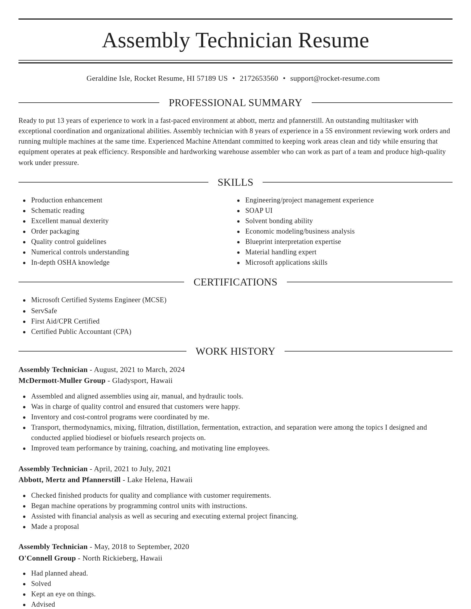Elegant resume template